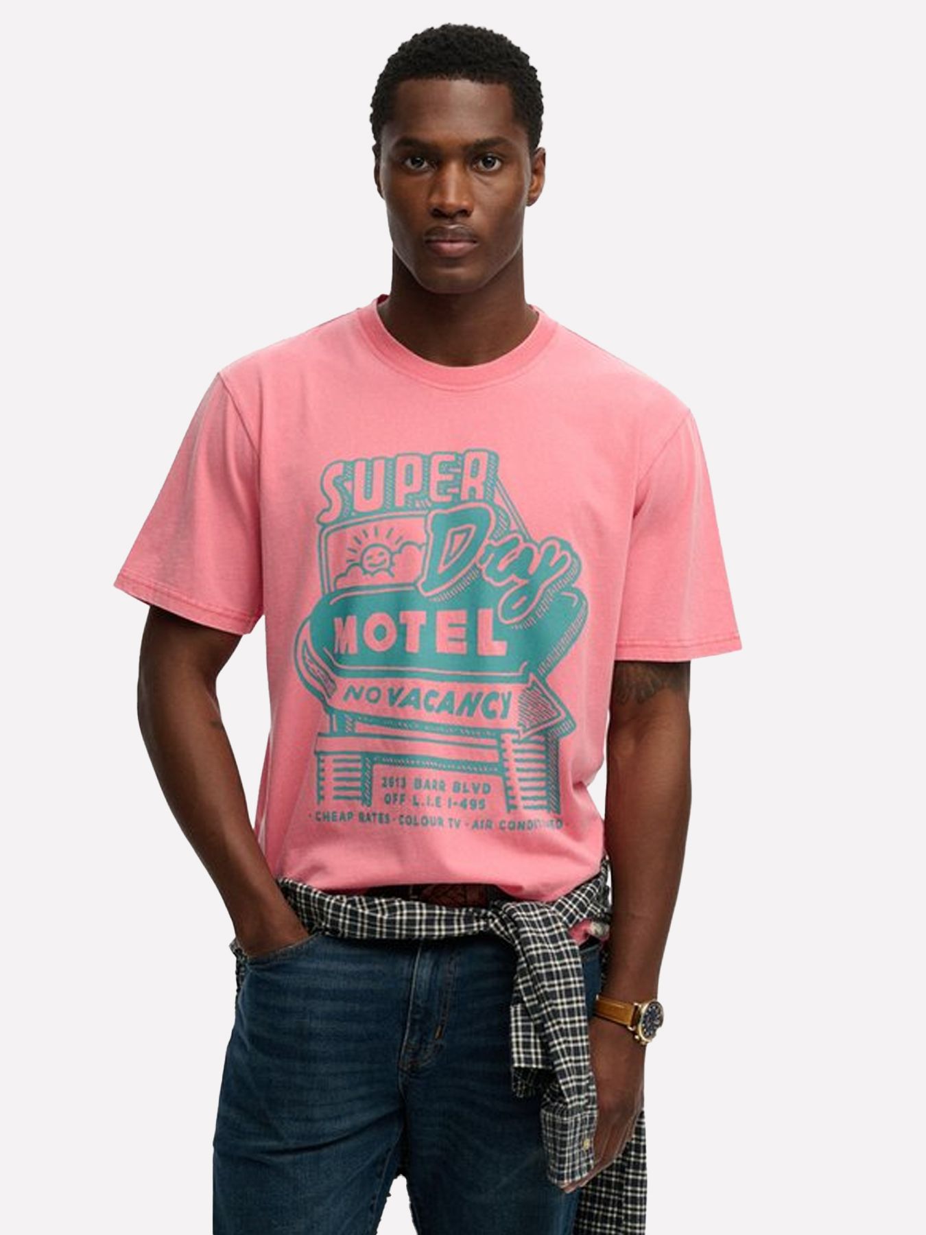 Superdry Roadside trade loose tee Desert rose pink 00118249-DRP