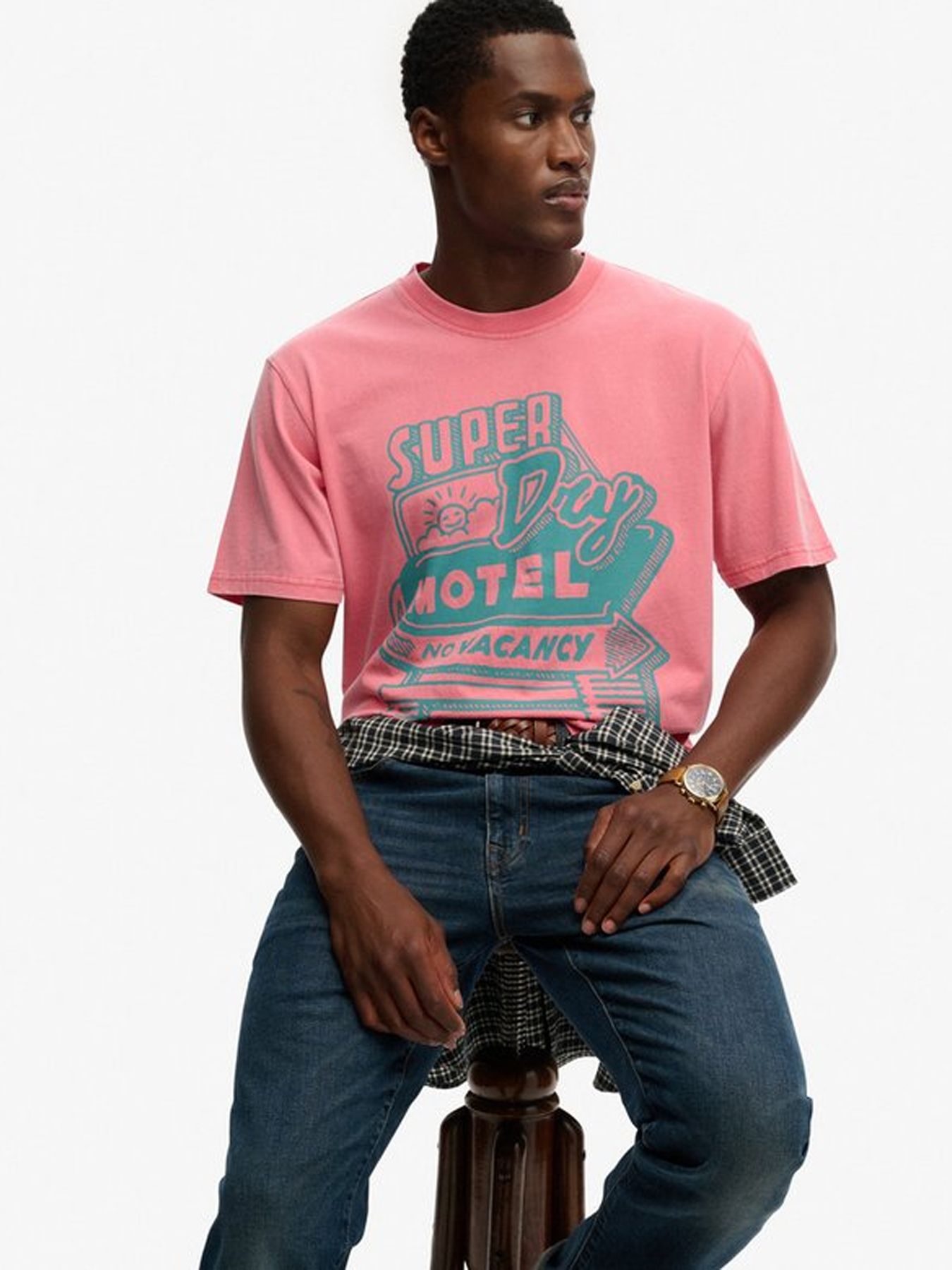 Superdry Roadside trade loose tee Desert rose pink 2900166247043