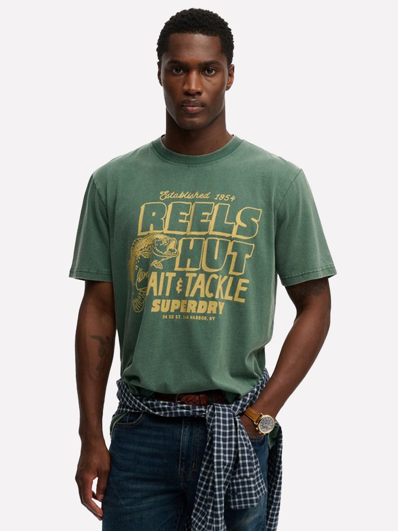 Superdry Roadside trade loose tee hunter green 00118249-HUGR