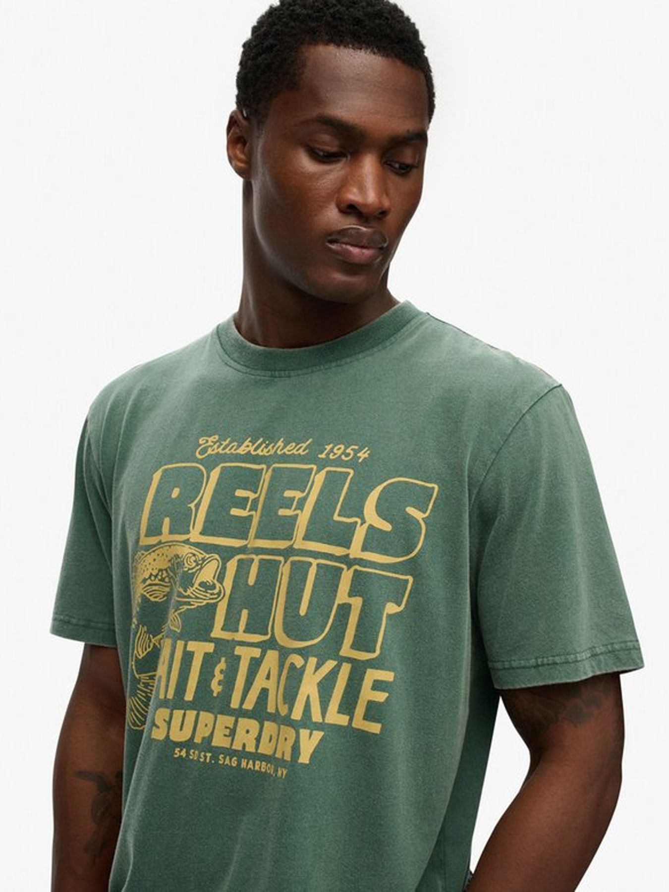 Superdry Roadside trade loose tee hunter green 2900166248071