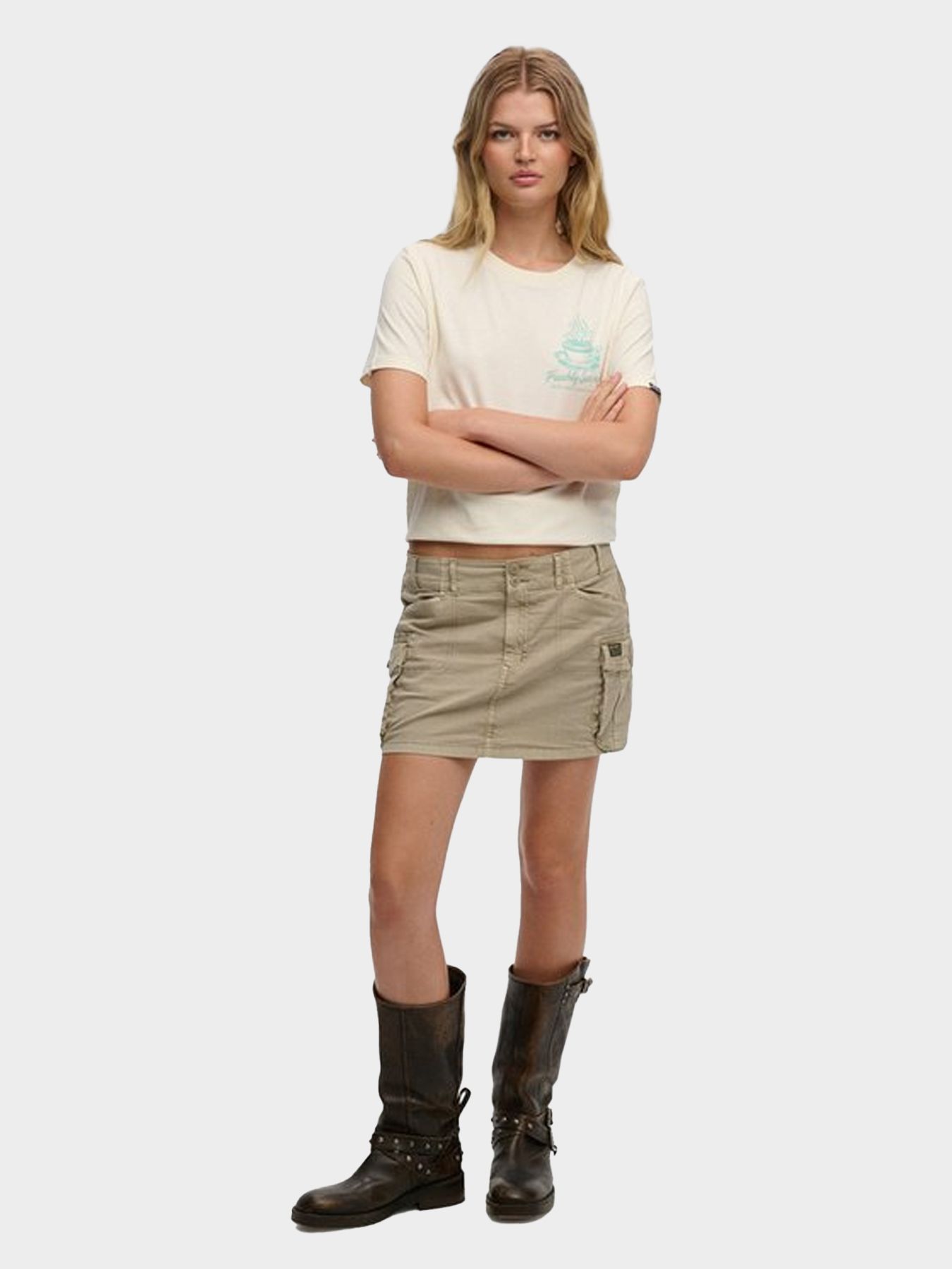 Superdry Roadside trade relaxed tee Desert Bone 2900166250036