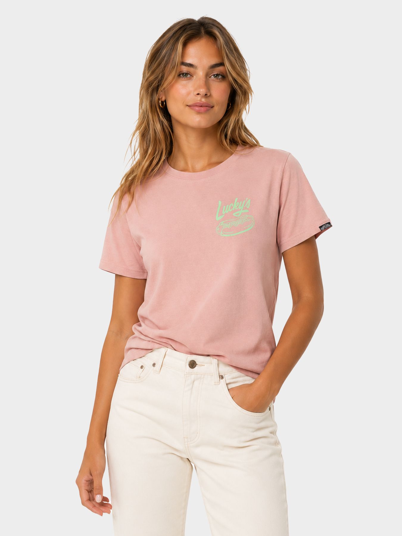 Superdry Roadside trade relaxed tee Peach Amber Pink 00118251-PEAM