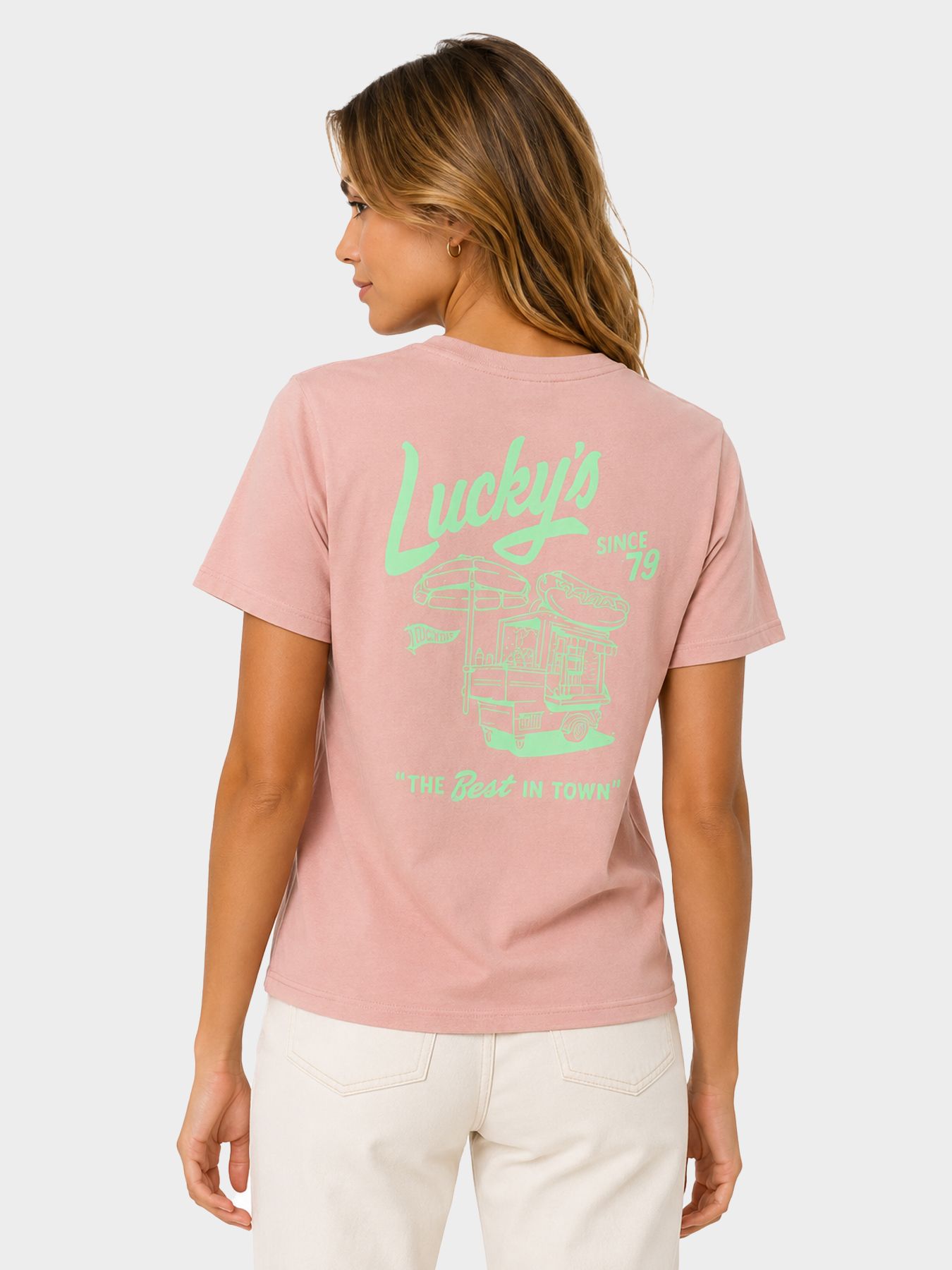 Superdry Roadside trade relaxed tee Peach Amber Pink 2900166251064