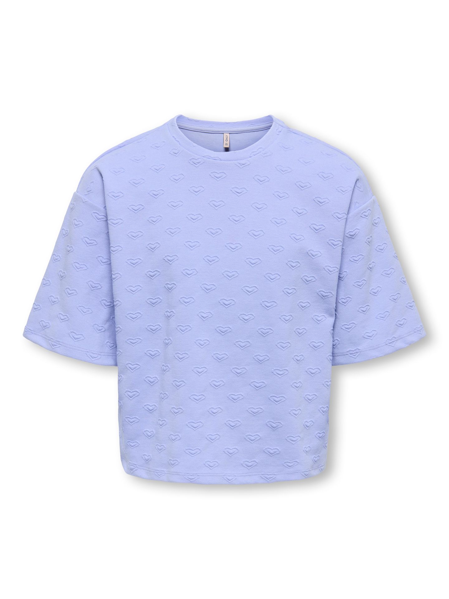 Only KOGSIMONE S/S HEART O-NECK SWT Ultramarine/MELANGE 00118258-EKA26011400002465