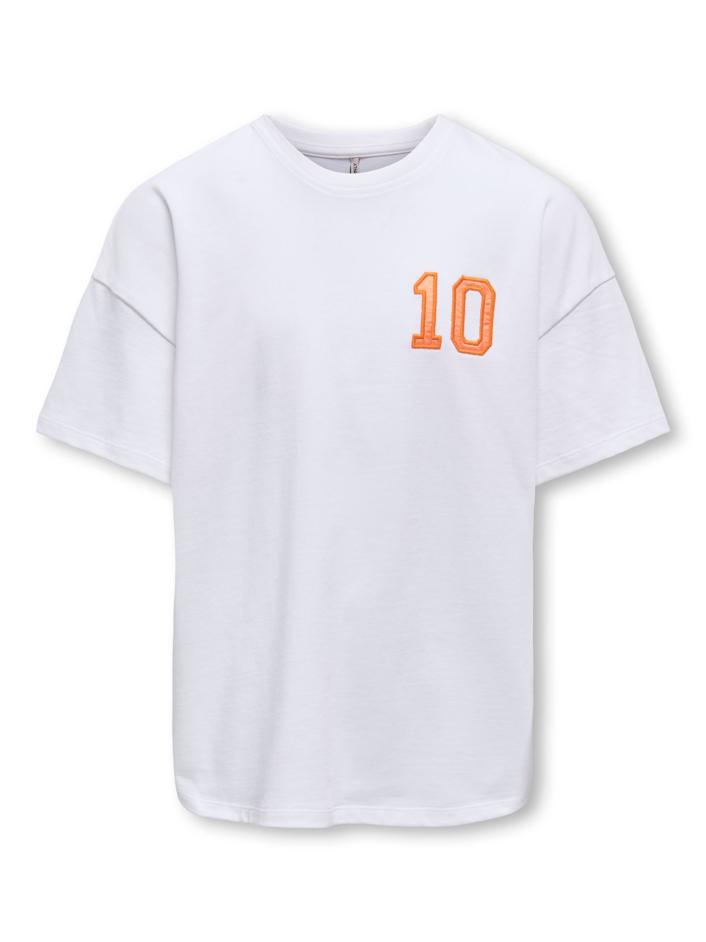 Only KOGRIKKA S/S SATIN PRINT TOP BOX CS Bright White/HEART 00118261-EKA26011400000290