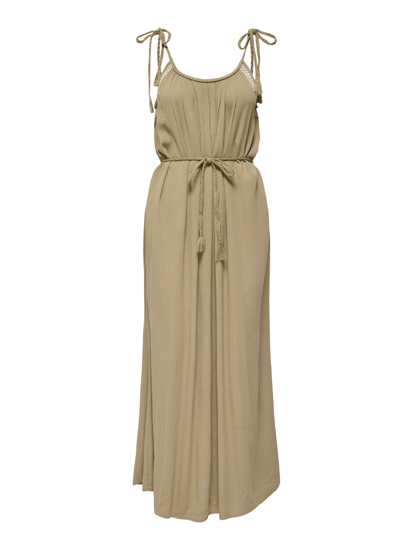 Only JDYLIVA LIFE STRAP MAXI DRESS WVN N Petrified Oak/BLACK BUTTON 00118263-EKA26011400003484