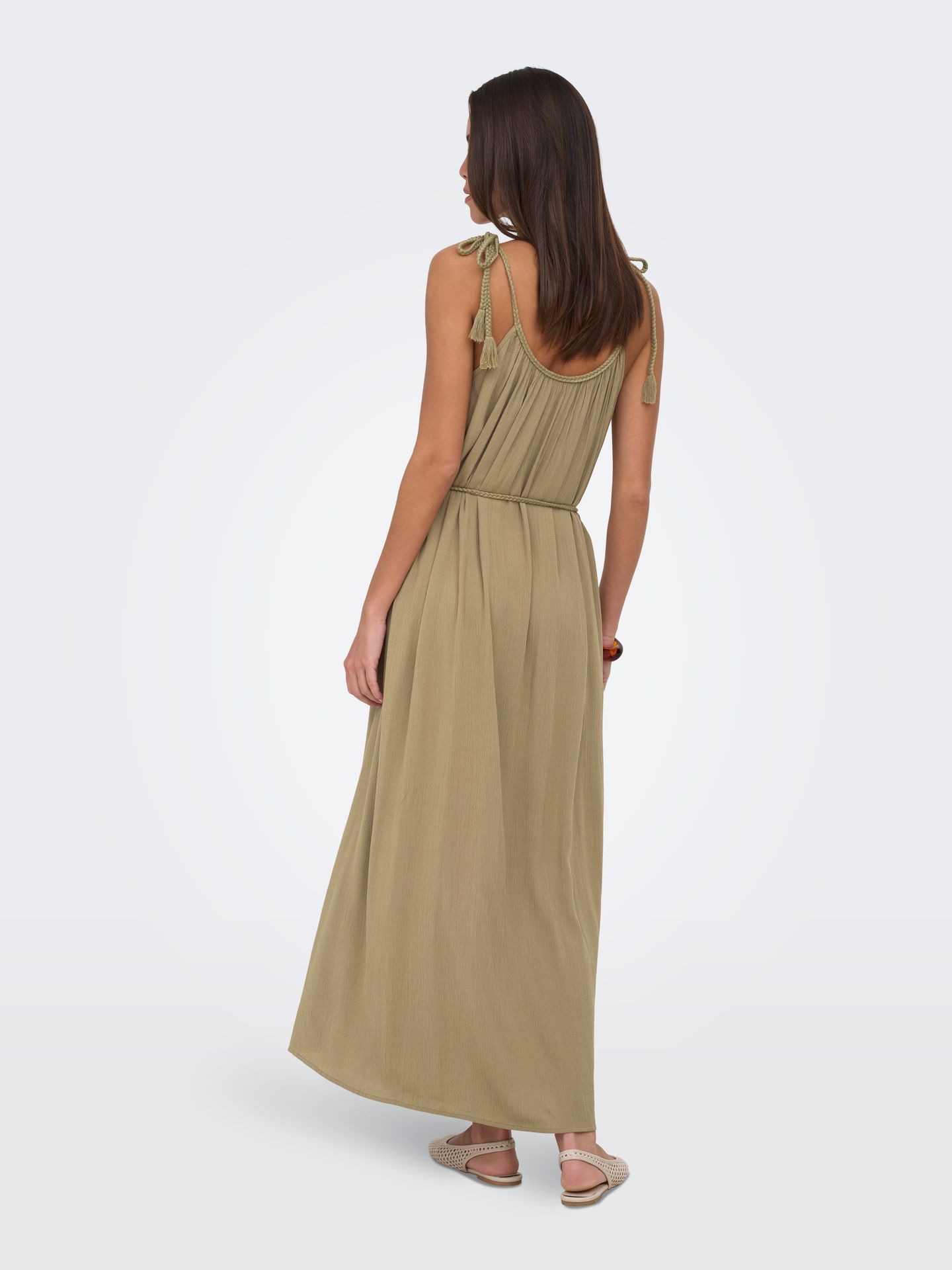 Only JDYLIVA LIFE STRAP MAXI DRESS WVN N Petrified Oak/BLACK BUTTON 2900166275039