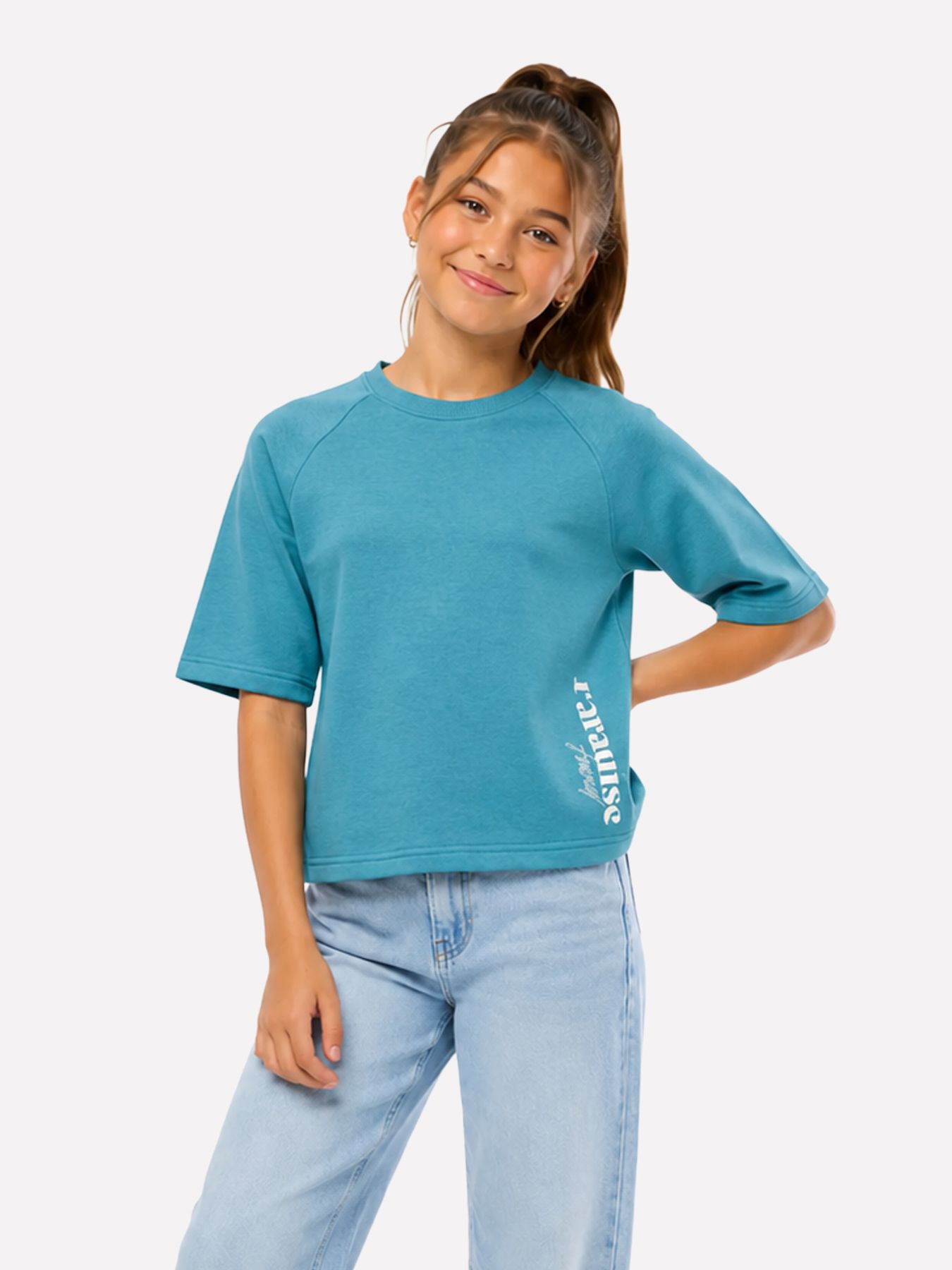 Kids Only KOGCORA LIFE SS O-NECK PRINT UB SWT Biscay Bay/Paradise 00118264-EKA26011400003494