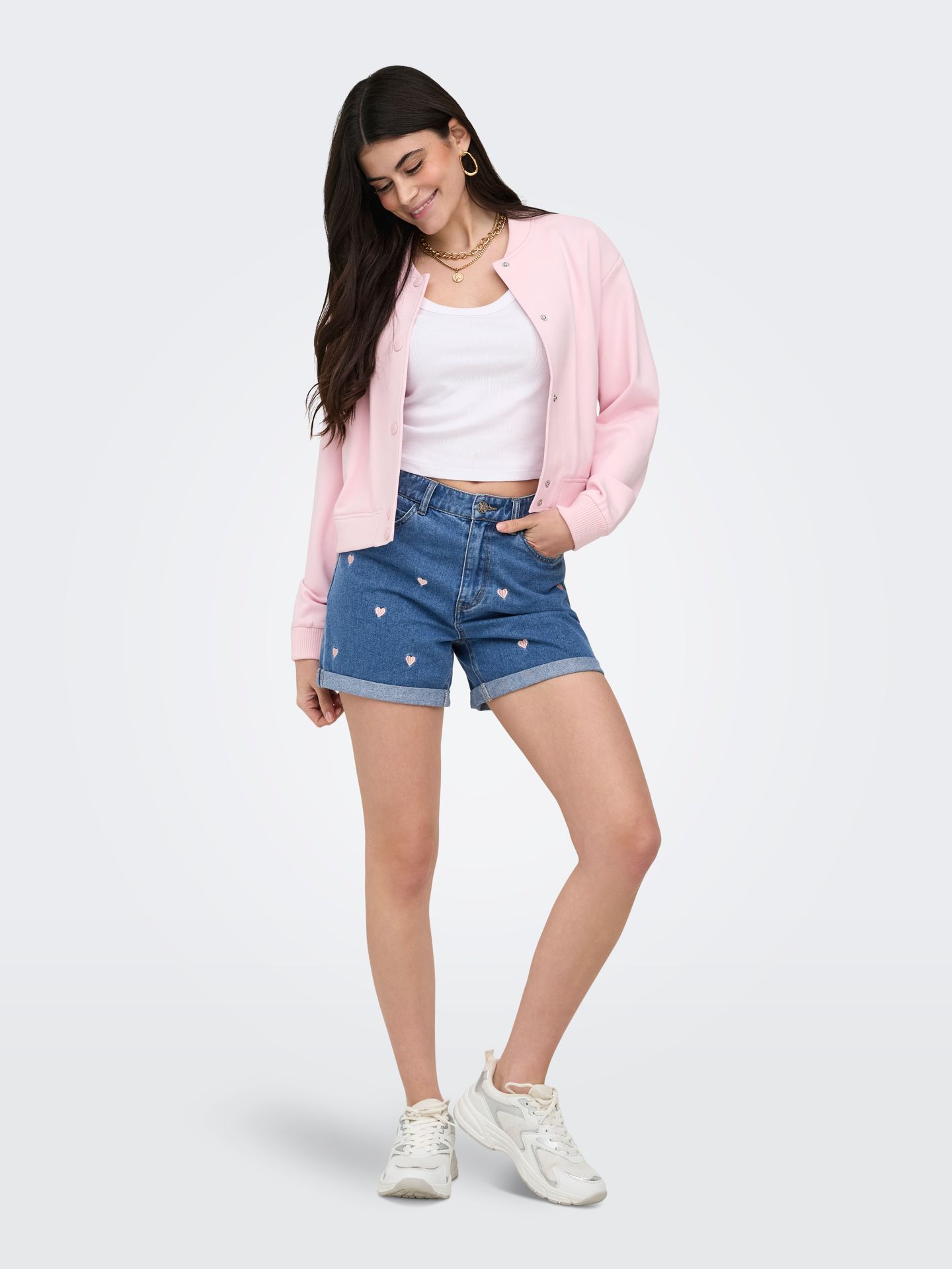 Only ONLPOPTRASH L/S SHORT BOMBER PNT Pale Lilac 2900166283034