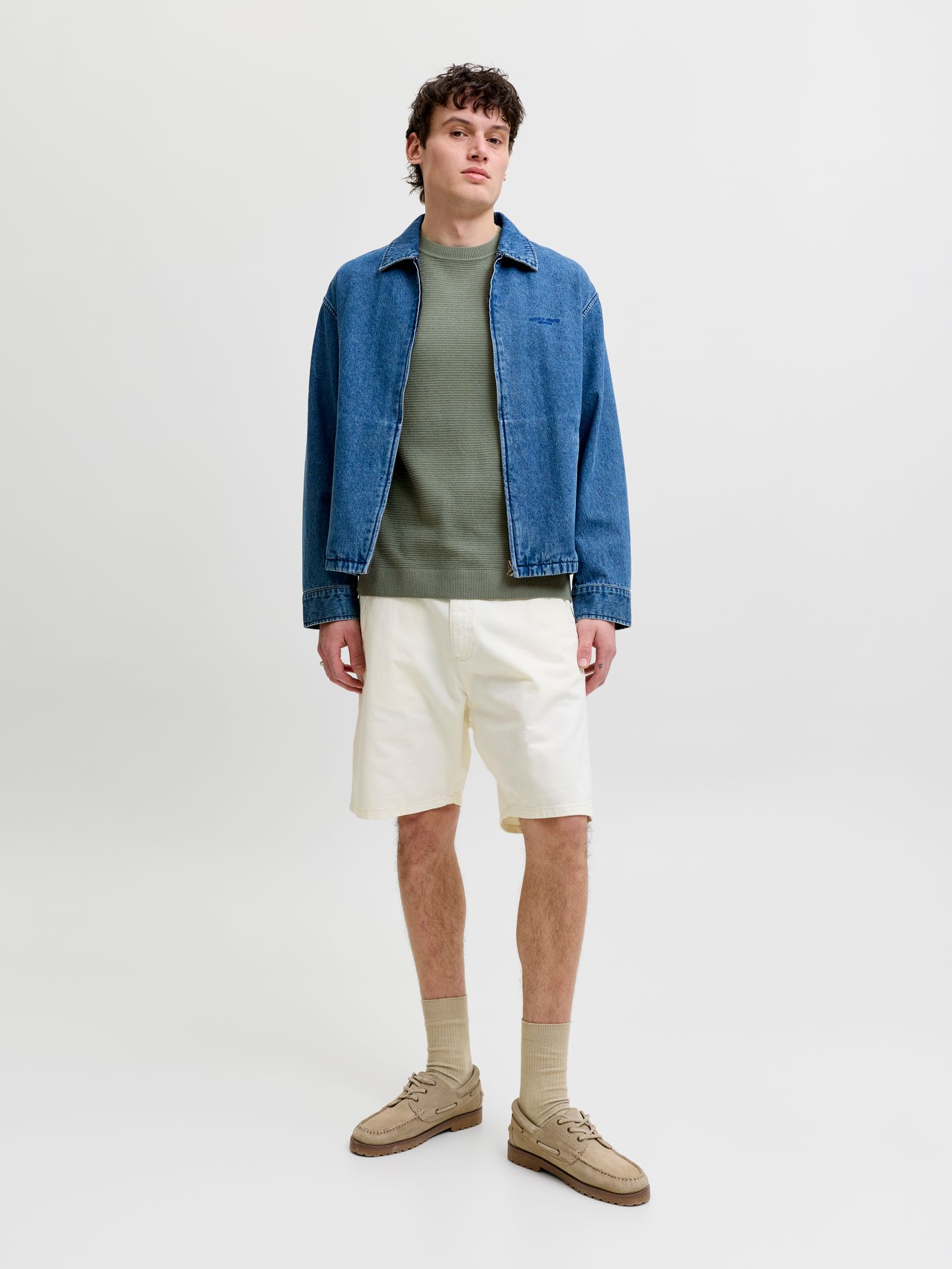 Jack & Jones JPRBLURILEY KNIT CREW NECK SS SN Laurel Wreath 2900166286011