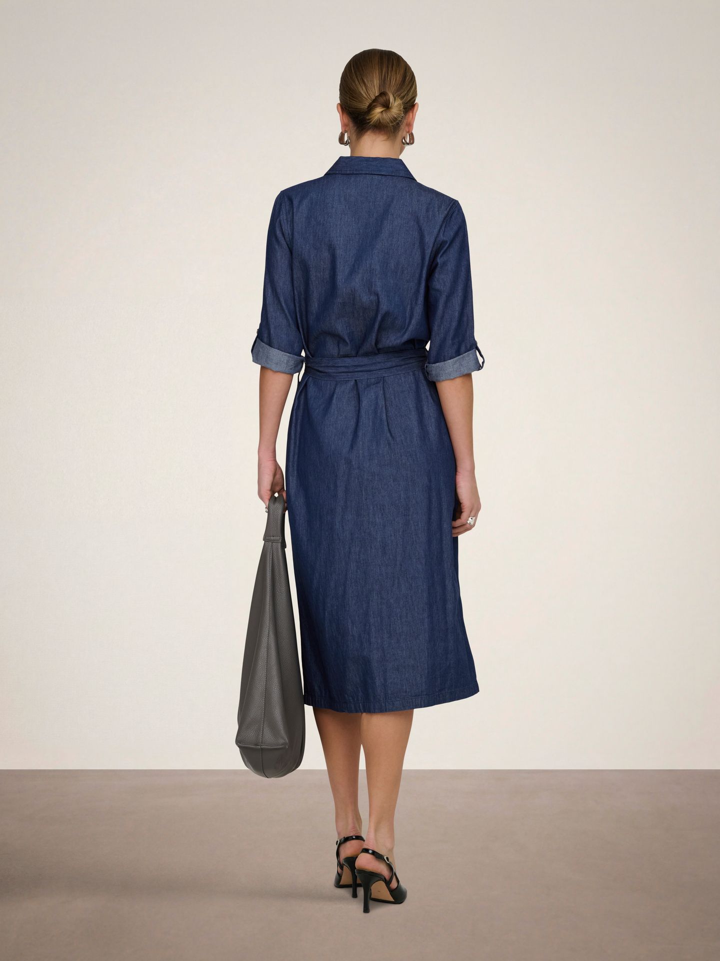 JDY JDYKAI 3/4 MIDI SHIRT DRESS WVN DIA Medium Blue Denim 2900166290063