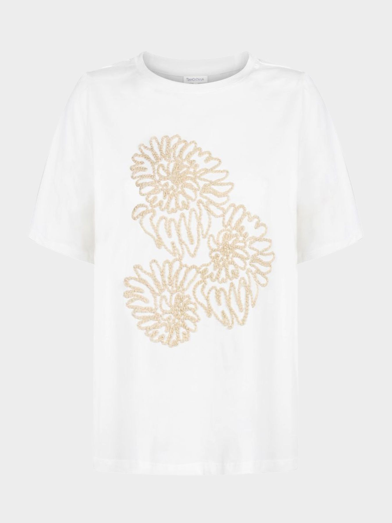 Tramontana Embroidered Artwork T-Shirt Off White 001100 2900166302032