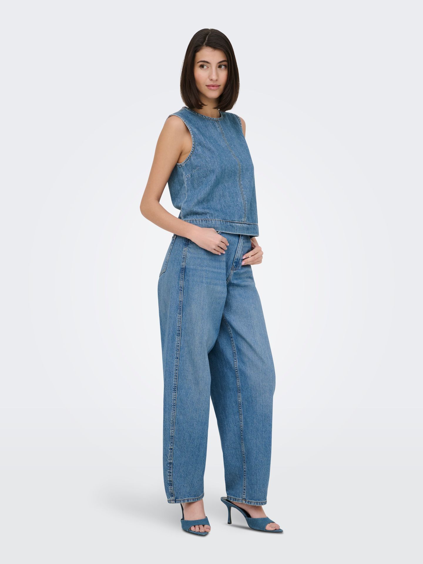 JDY JDYBERN S/L TOP DNM Light Blue Denim 2900166326014