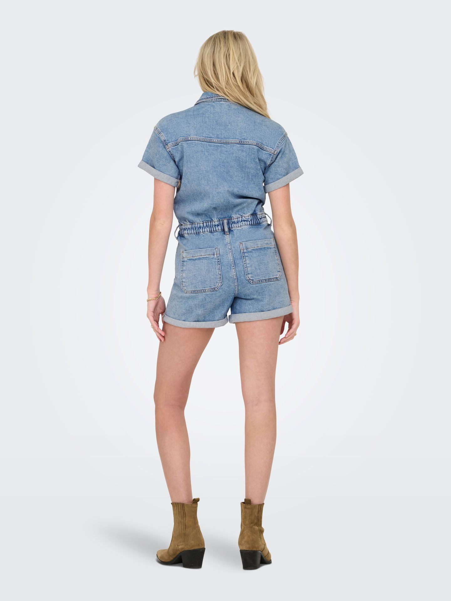 Only ONLCASTEL S/S DNM PLAYSUIT AZG NOOS Light Blue Denim 2900166332053