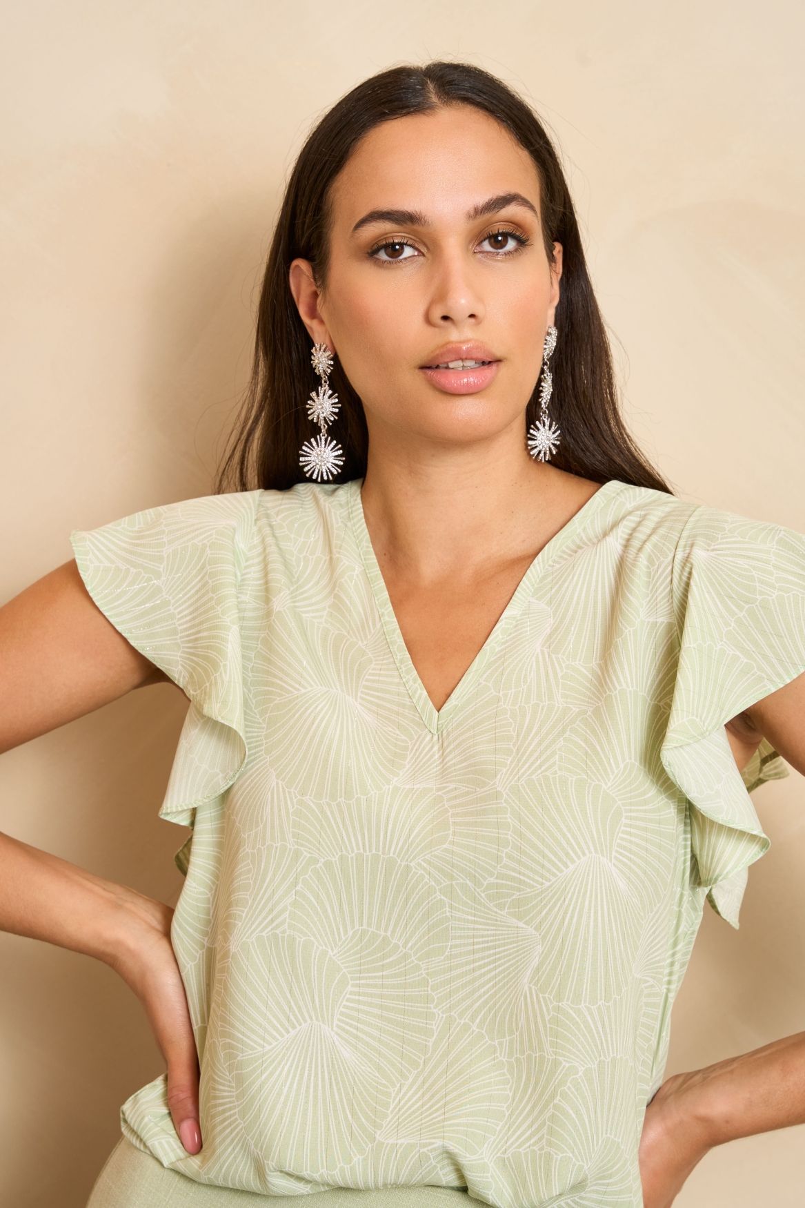 Lofty Manner Blouse Avalora 446 mint off white 2900166428077
