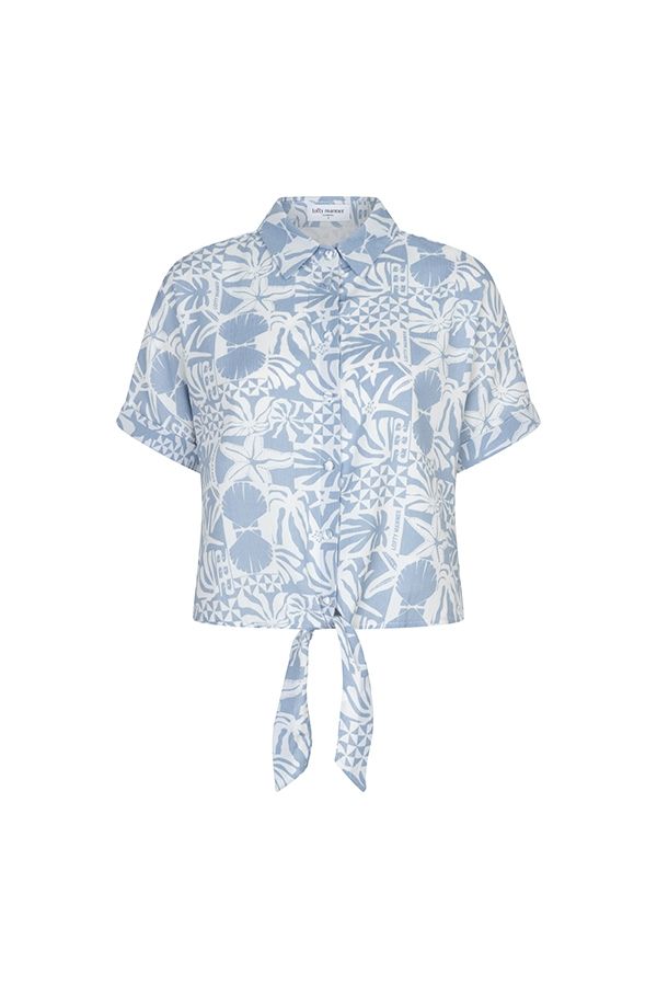 Lofty Manner Blouse Brisa 118 blue off white 00118367-EKA26013300000085