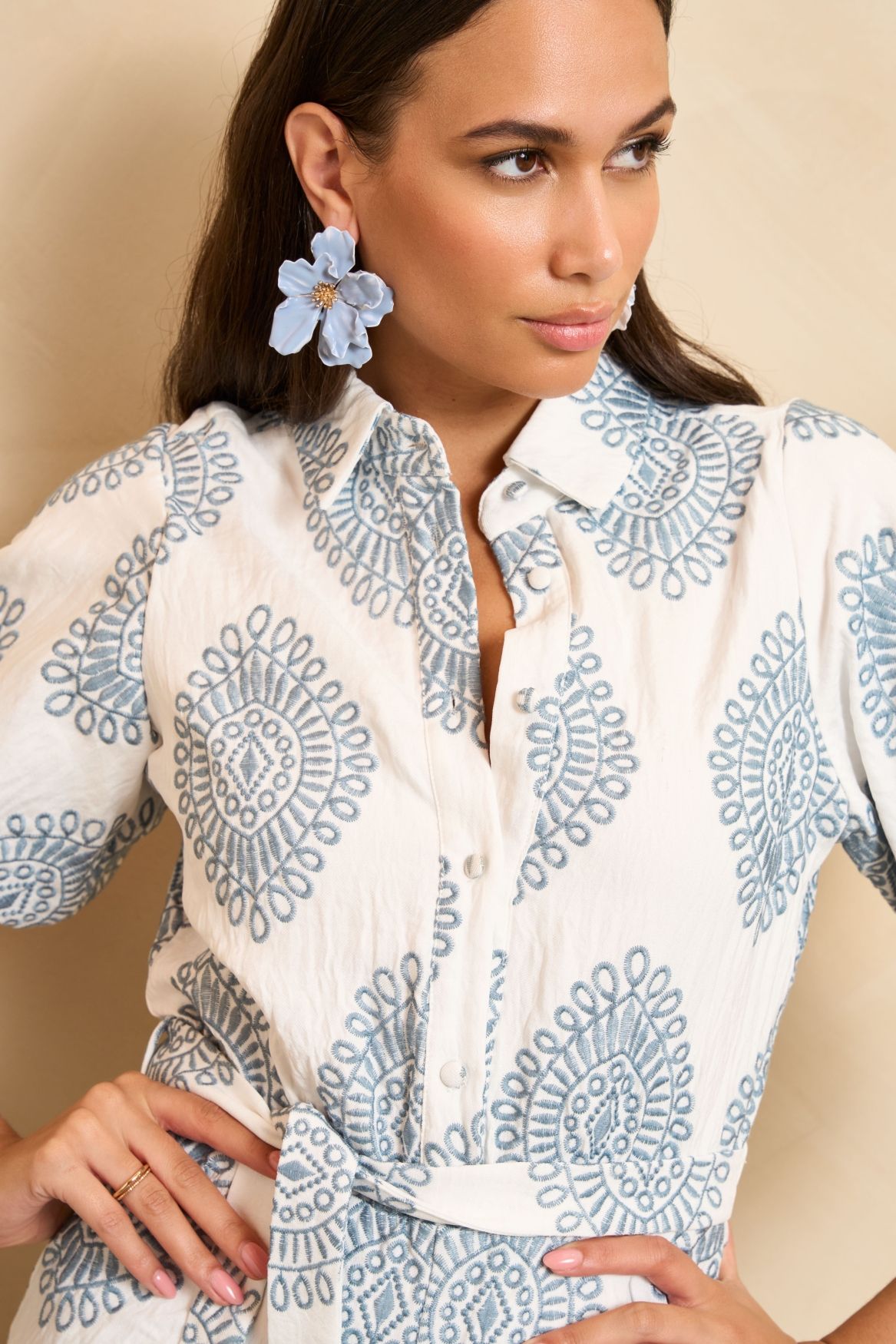 Lofty Manner Playsuit Talari 119 white blue 2900166441038
