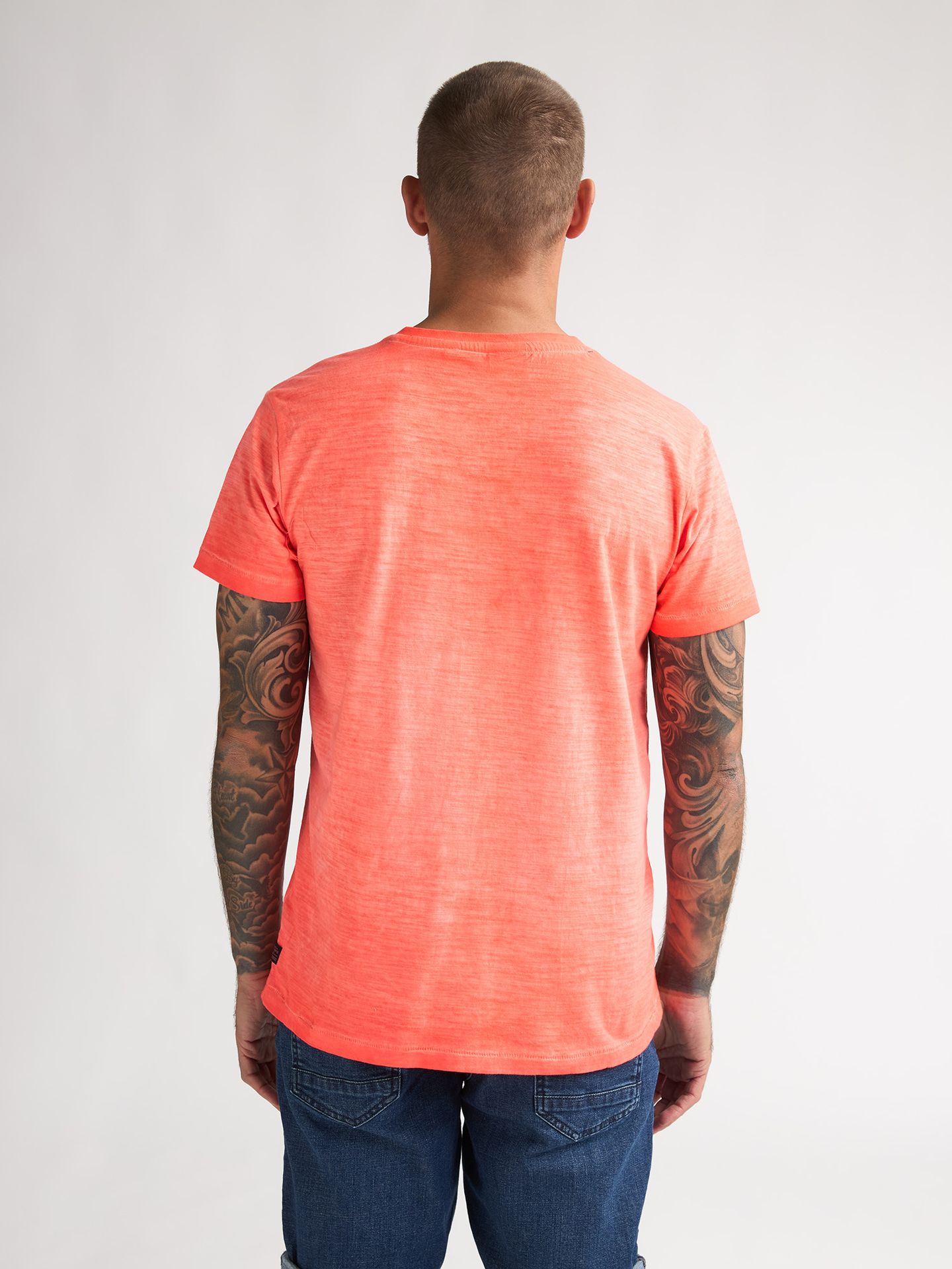 Petrol Industries Men T-Shirt SS V-Neck 3099 fiery coral 2900166459071