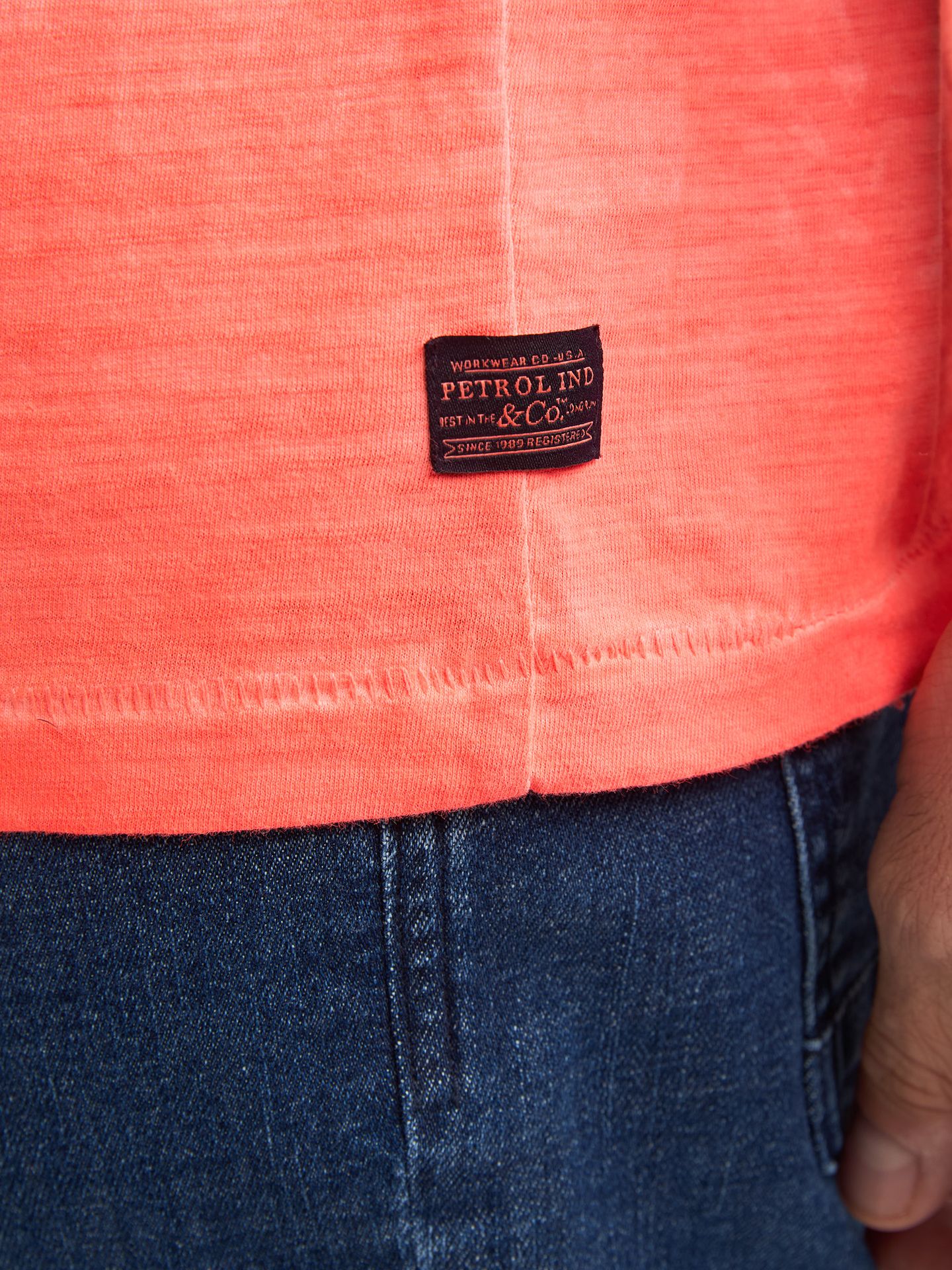 Petrol Industries Men T-Shirt SS V-Neck 3099 fiery coral 2900166459071
