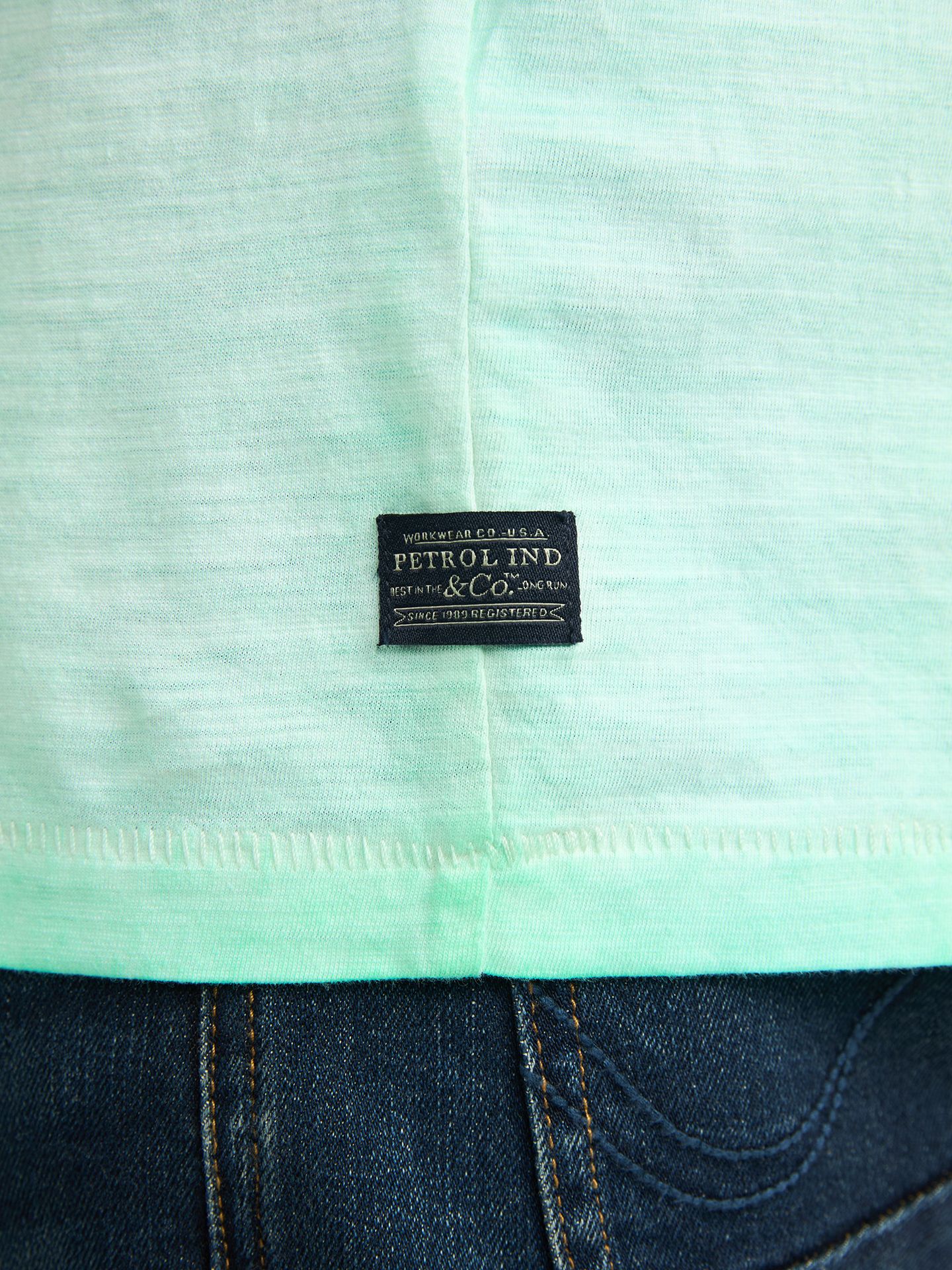 Petrol Industries Men T-Shirt SS V-Neck 6182 green aqua 2900166460091