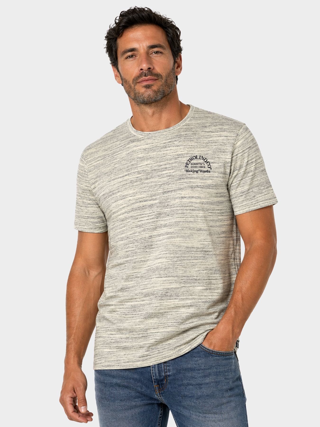 Petrol Industries Men T-Shirt SS Classic Print 5178 navy blue 00118390-EKA26002700000114