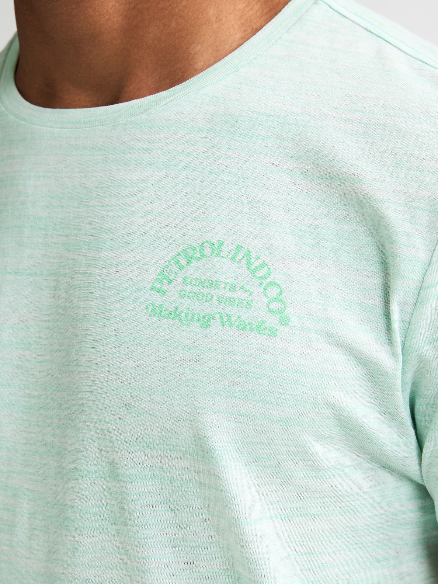 Petrol Industries Men T-Shirt SS Classic Print 6182 green aqua 2900166463061
