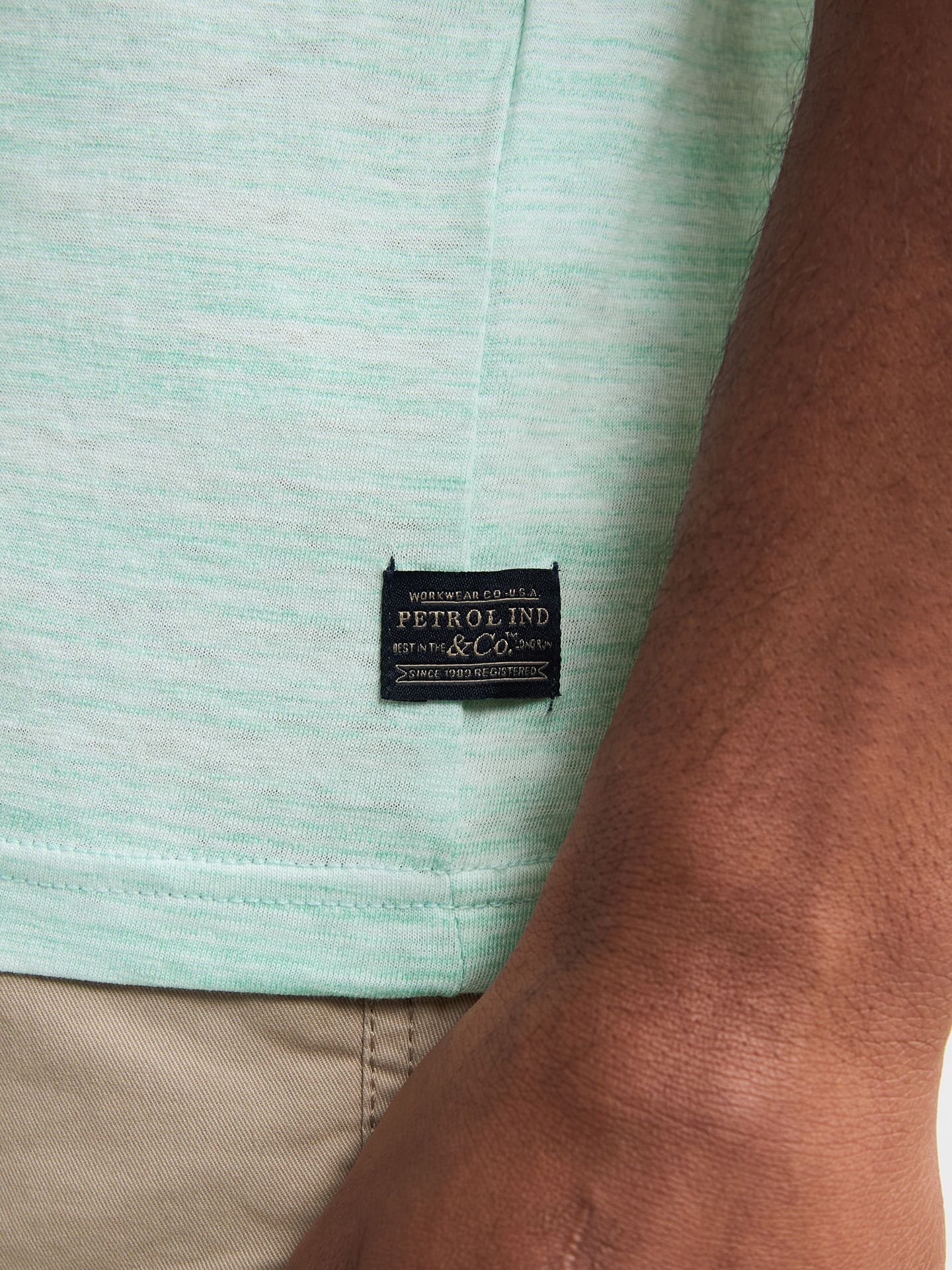 Petrol Industries Men T-Shirt SS Classic Print 6182 green aqua 2900166463061