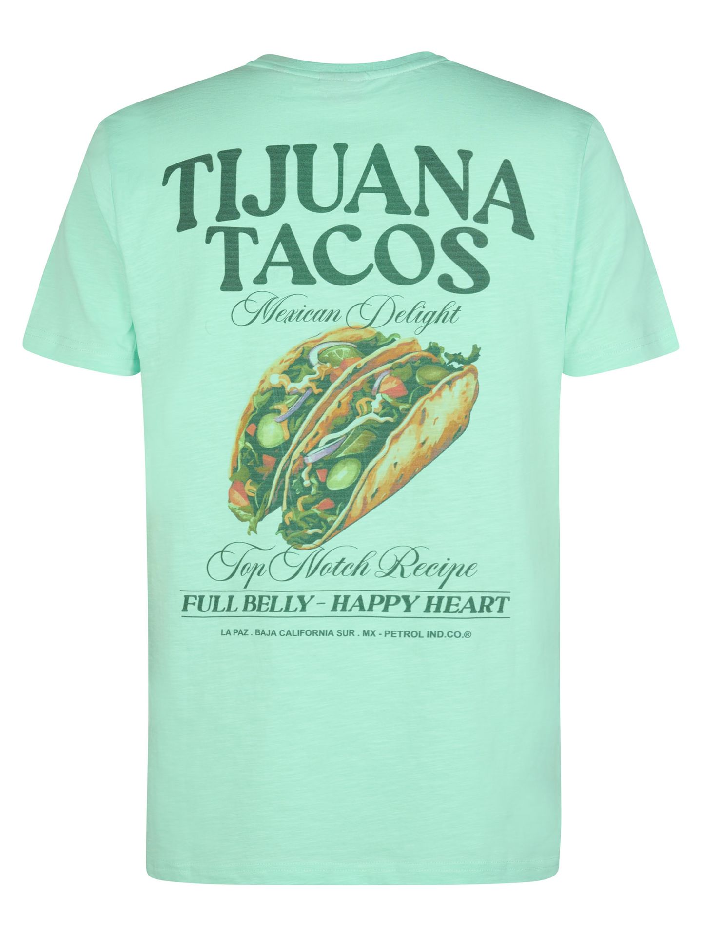 Petrol Industries Men T-Shirt SS Classic Print 6182 green aqua 2900166470045