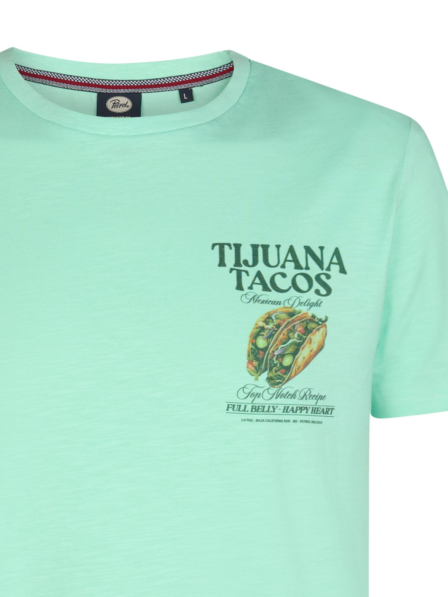 Petrol Industries Men T-Shirt SS Classic Print 6182 green aqua 2900166470045