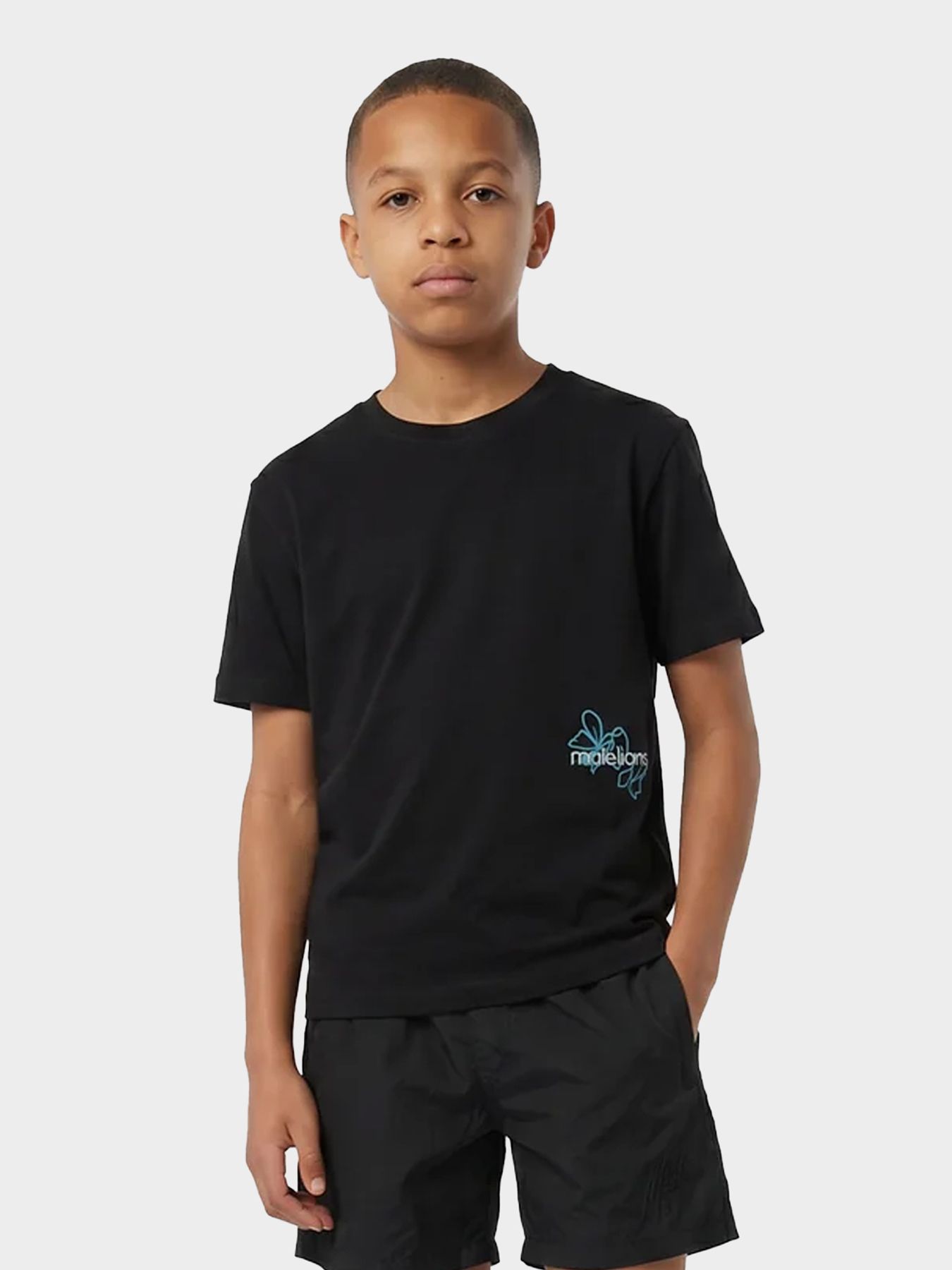 Malelions Malelions Junior Relaxed Botanical T-Shirt 49001 black 00118396-EKA26010700000006