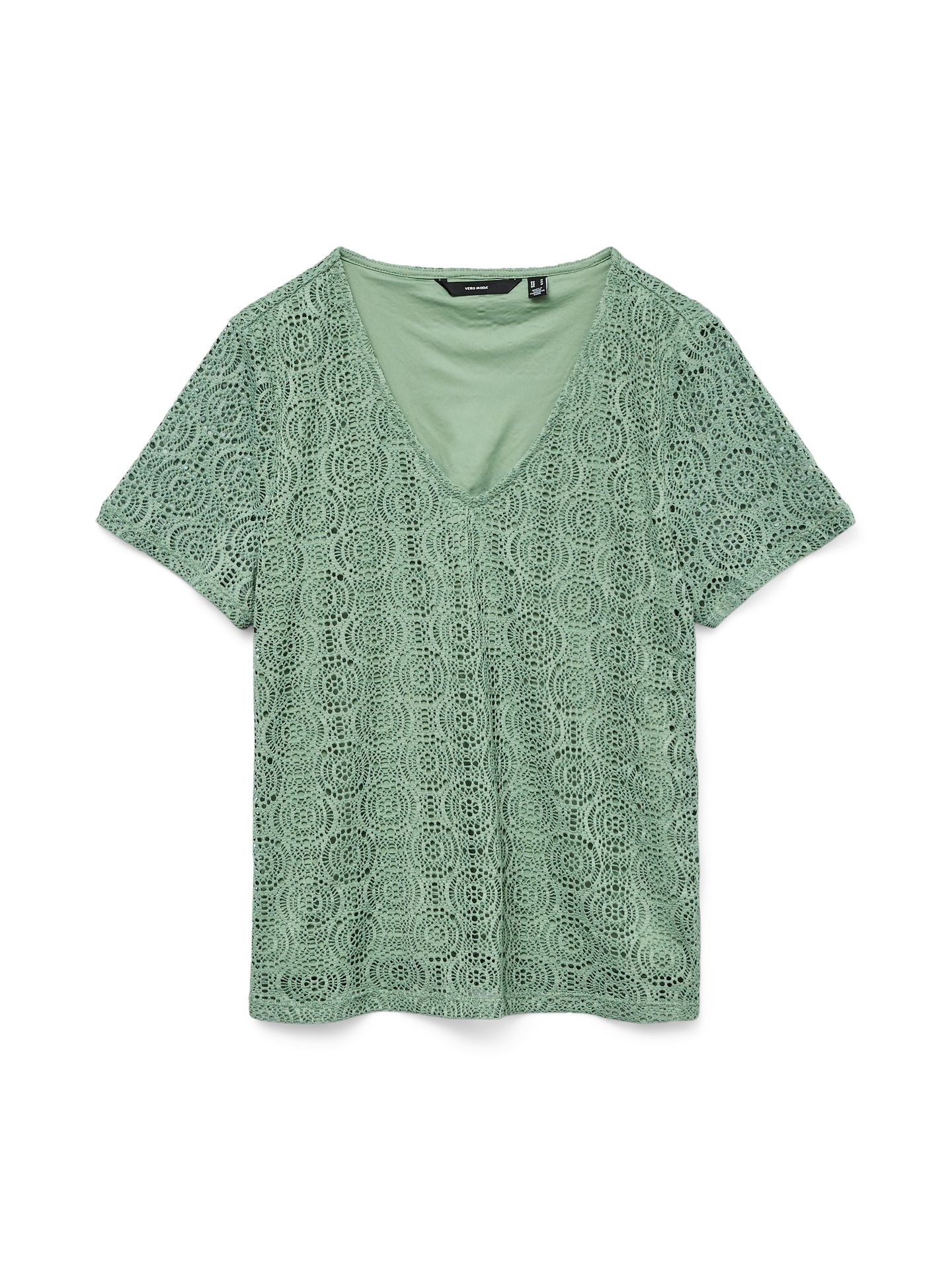 Vero Moda VMMAYA SS V NECK TOP JRS Hedge Green 00118402-EKA26011400002265