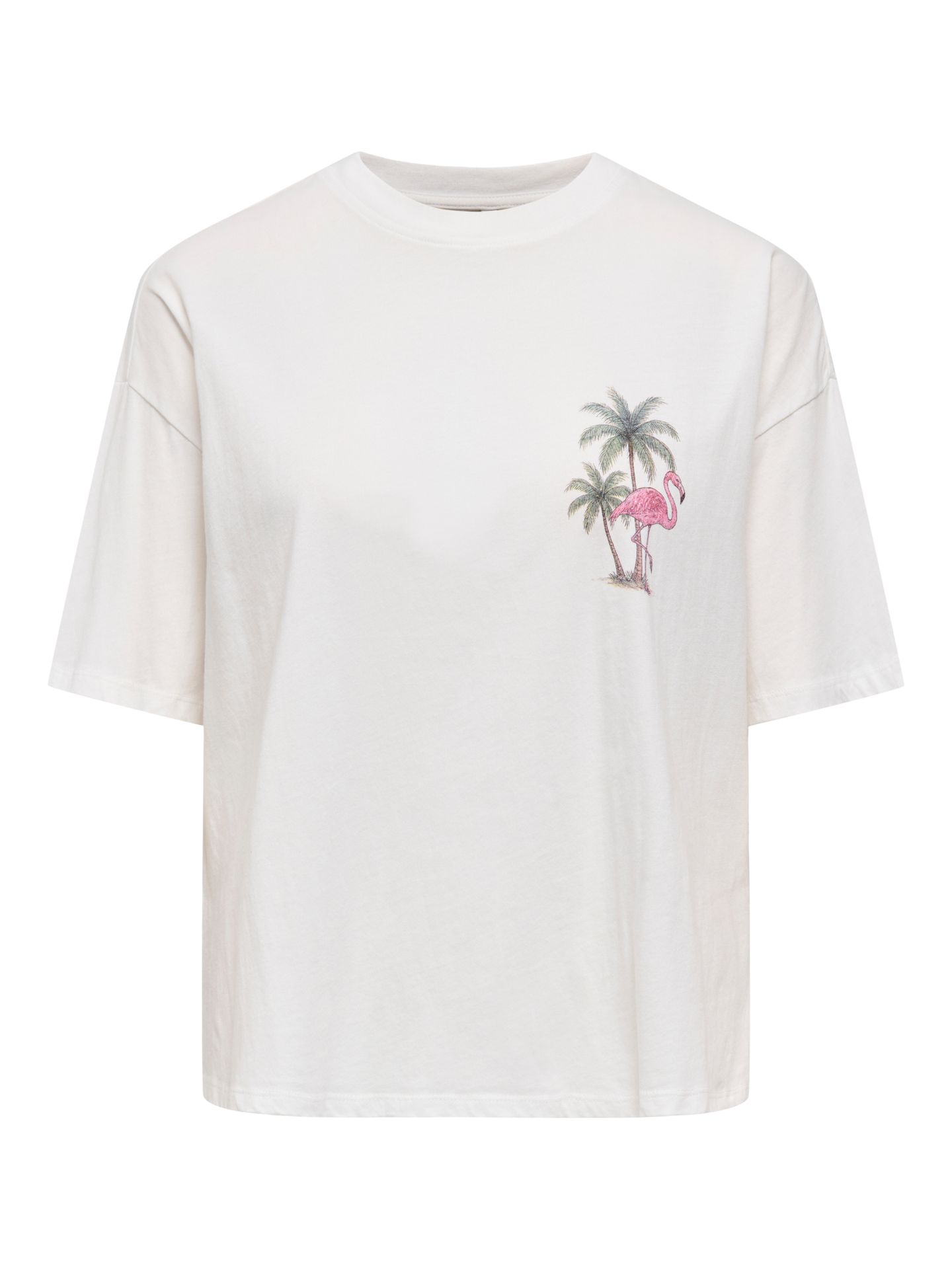 Only ONLLUCY BOXY S/S TOP JRS Cloud Dancer/Pomegranate 00118405-EKA26011400000362