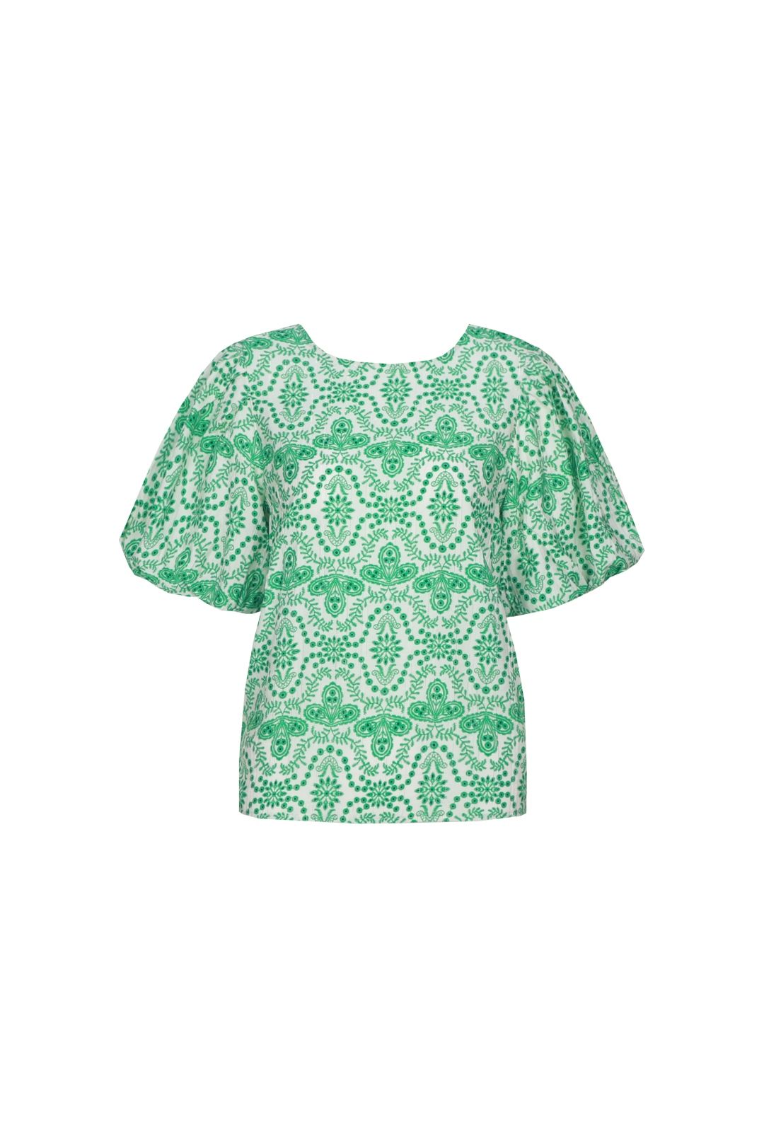 Fluresk Abbi top 011774 offwhite/vivid green 00118408-EKA26015100000002