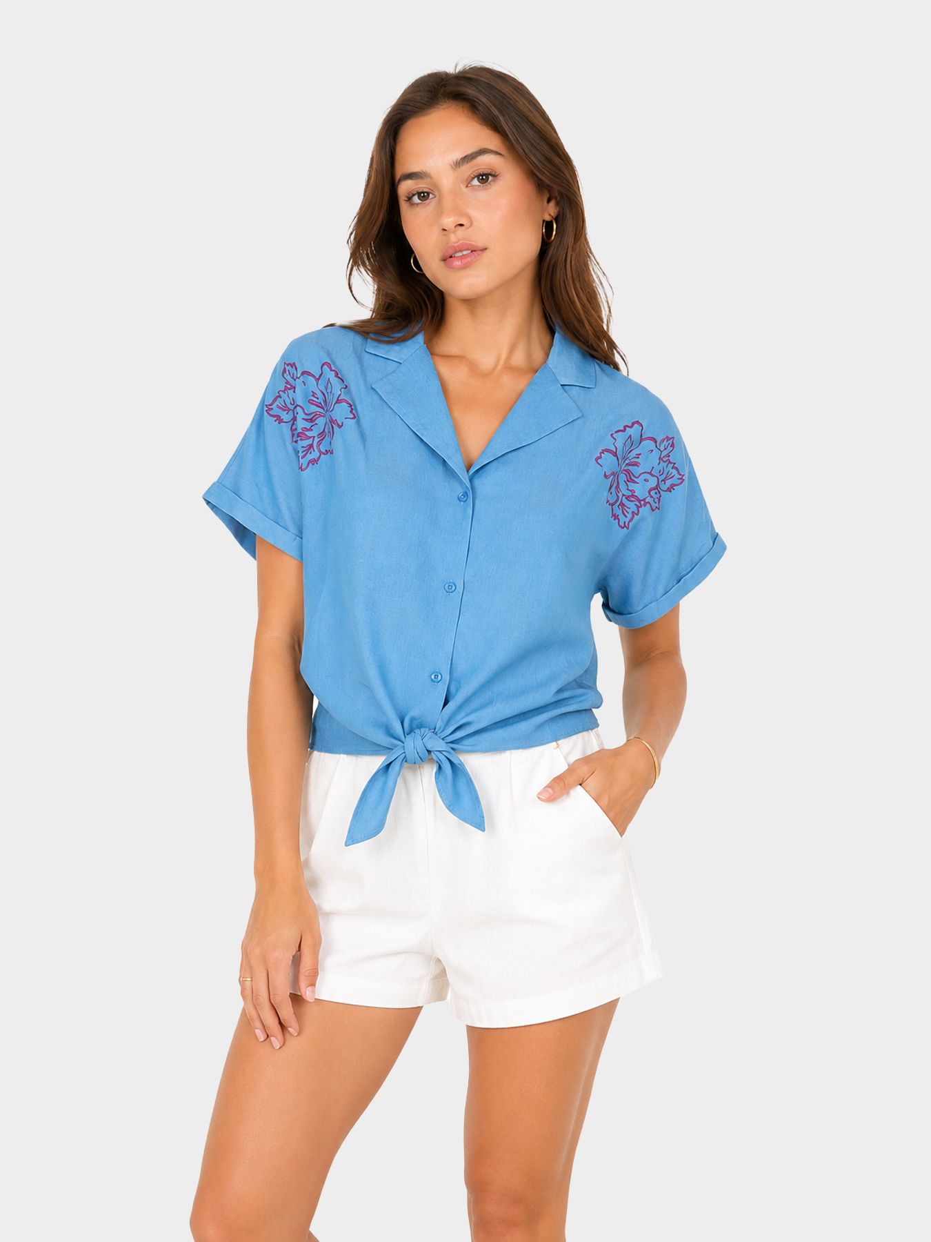 Fluresk Evy blouse 650 cloud blue 00118413-EKA26015100000006
