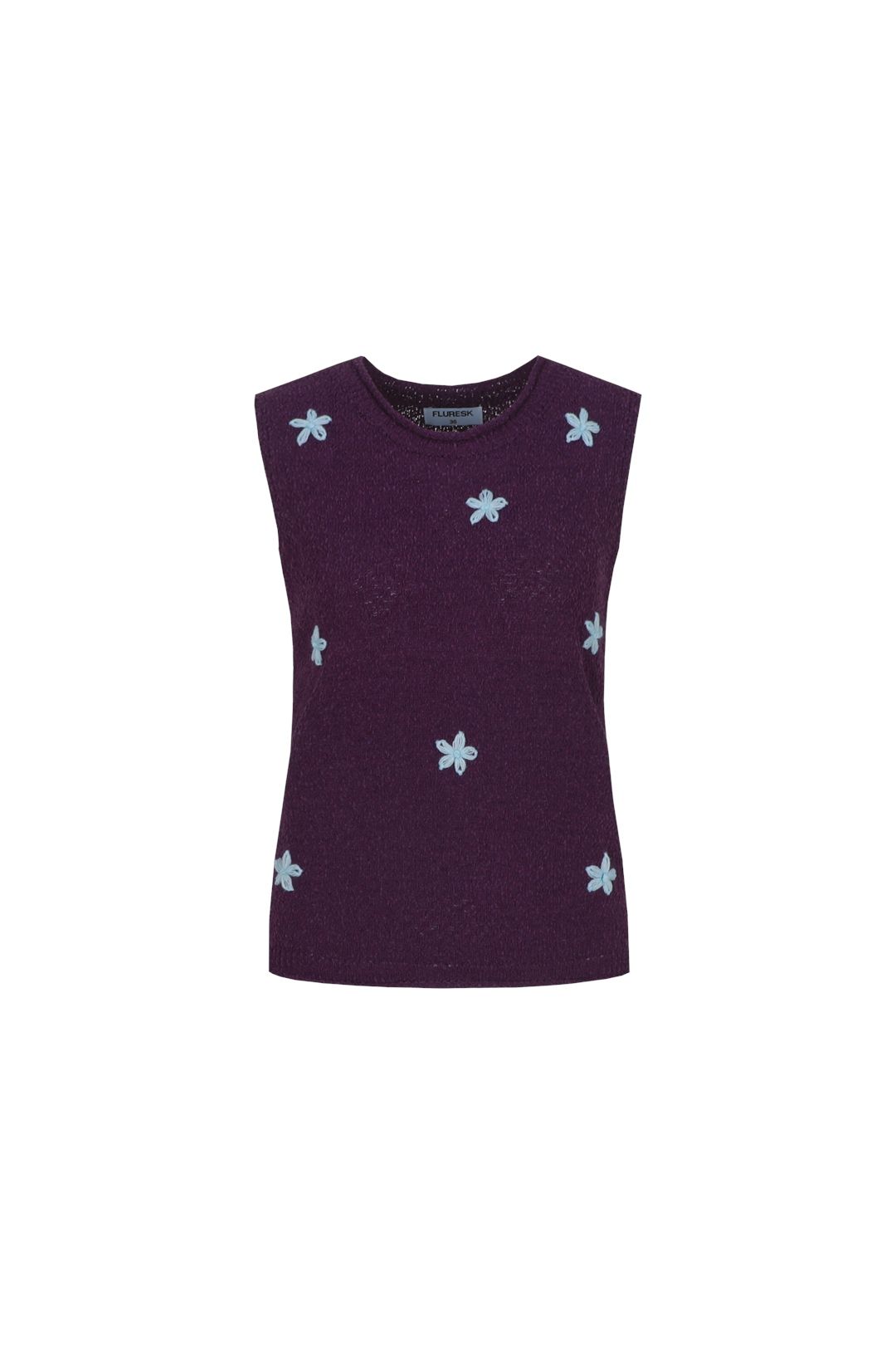 Fluresk Blair knitting top 835650 royal plum/cloud blue 00118424-EKA26015100000013
