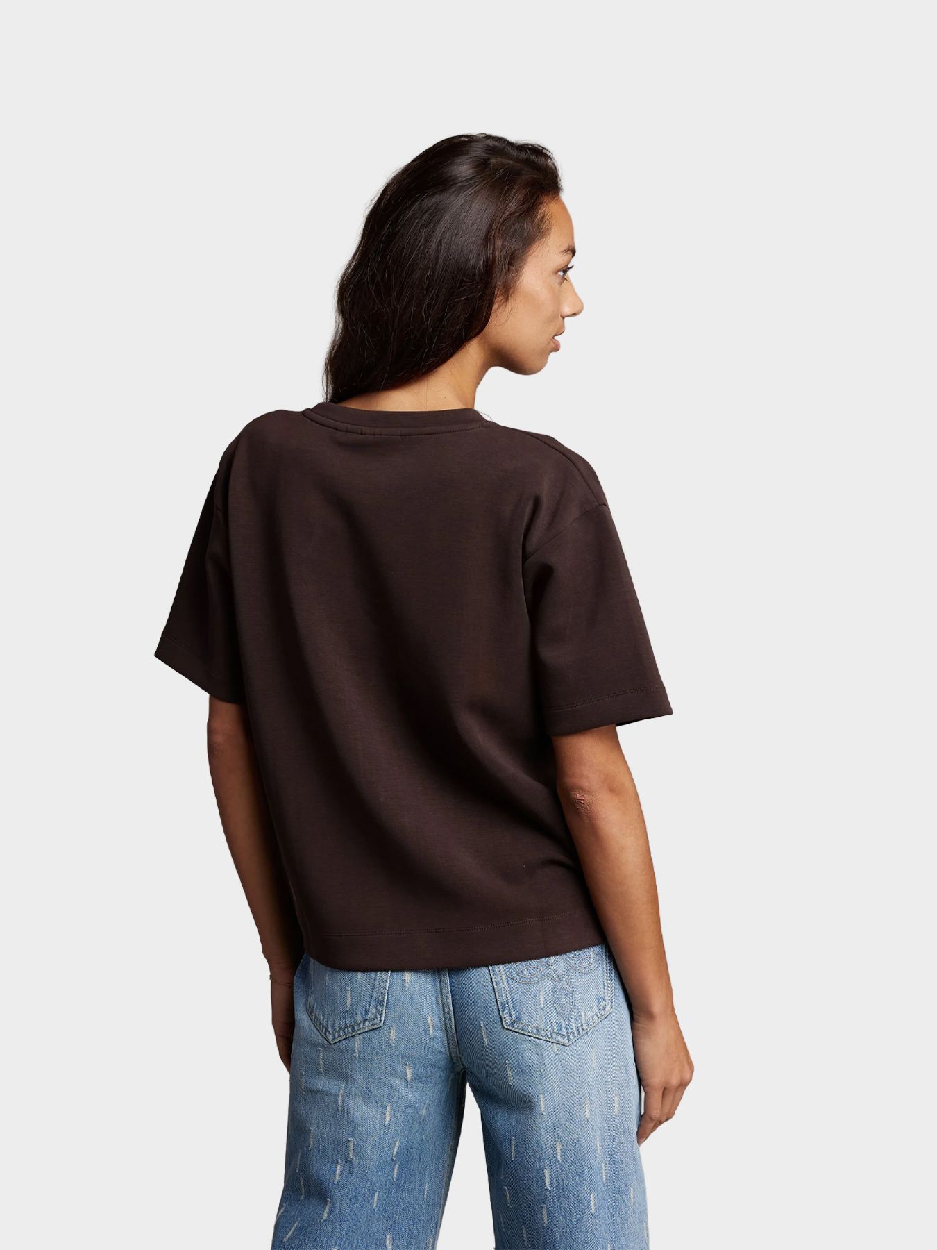 Pink Noir Iris t-shirt Donker Bruin 2900166529040