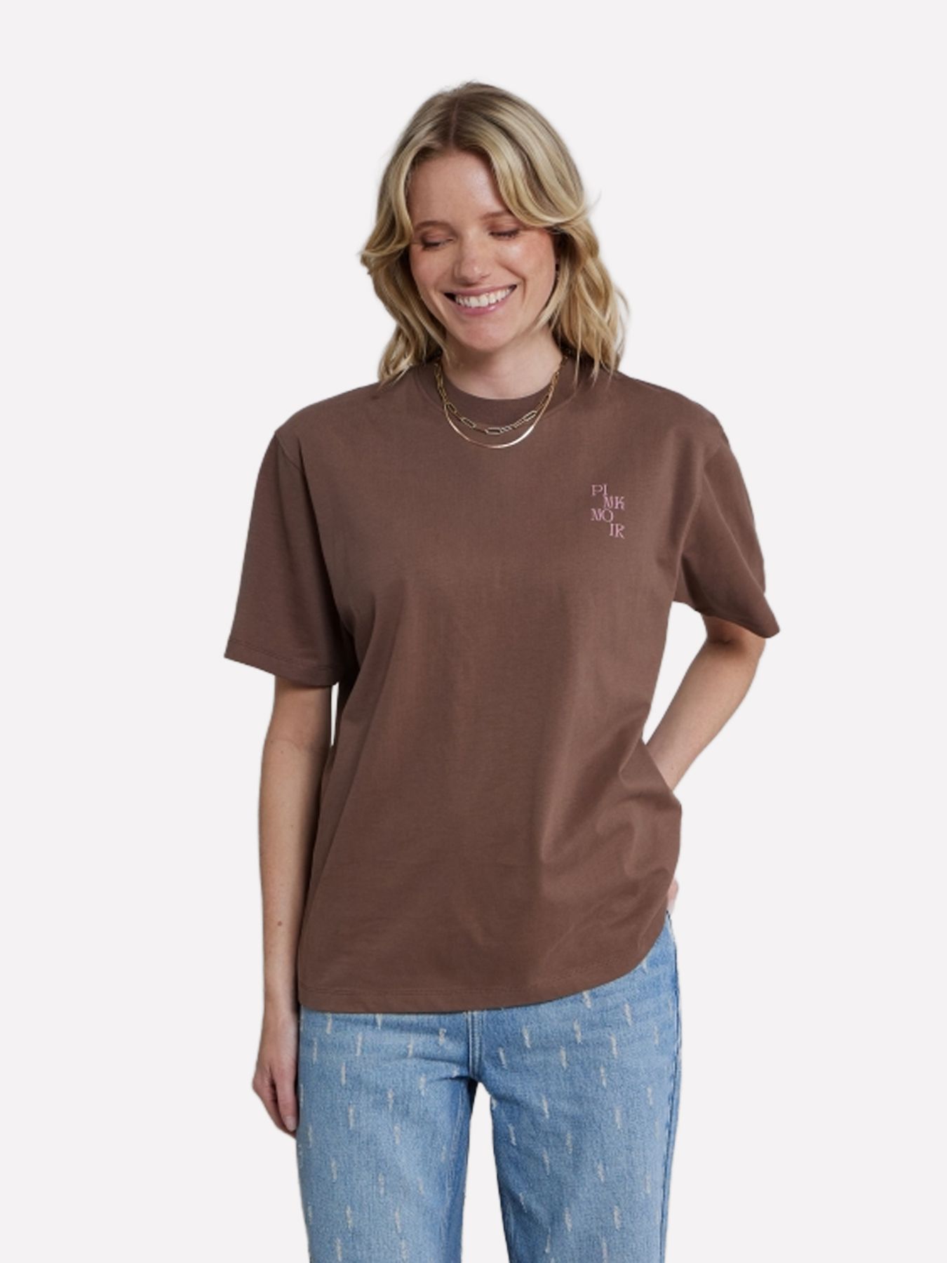 Pink Noir Olympia t-shirt COFFEE 00118432-A7