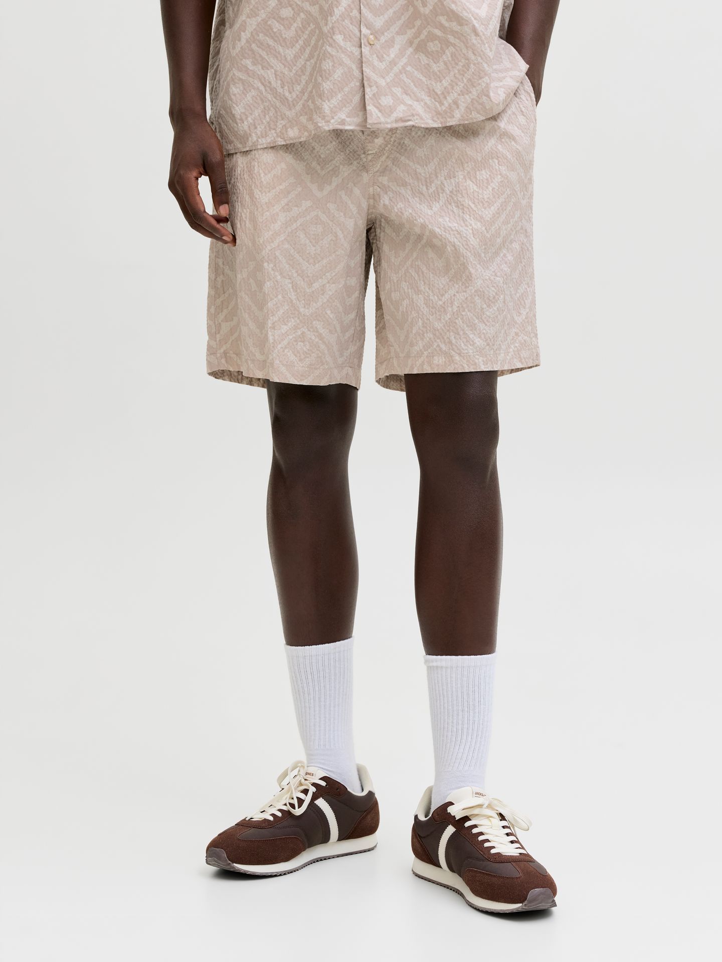 Jack & Jones JPSTJAIDEN MILO SEERSUCKER SHORT RE Moonbeam/LOOSE 2900166545026