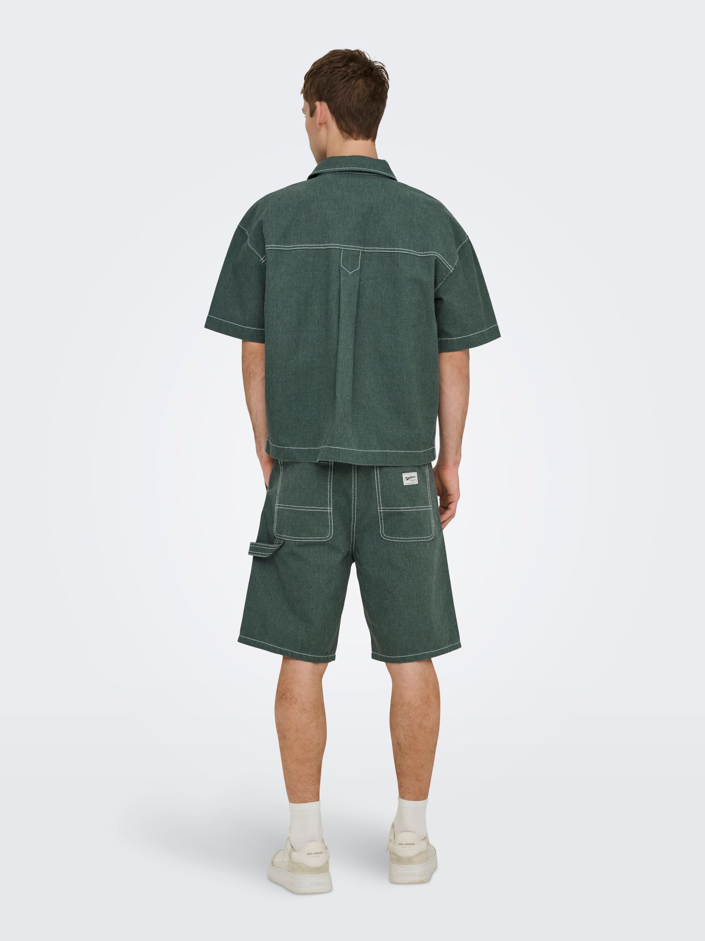 Only & Sons ONSEDGE WORK 8343 YFM DNM SHORTS WW Dark Green Denim 2900166546054