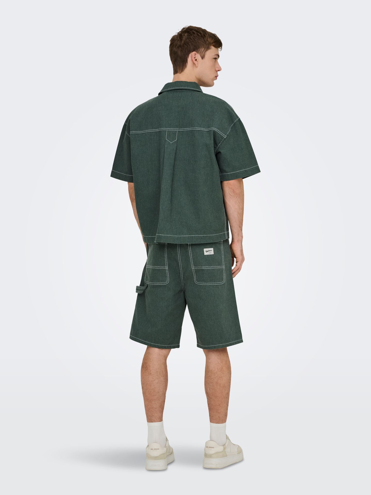 Only & Sons ONSZEALAND S/S 8342 YFM DNM SHIRT W Dark Green Denim 2900166549055