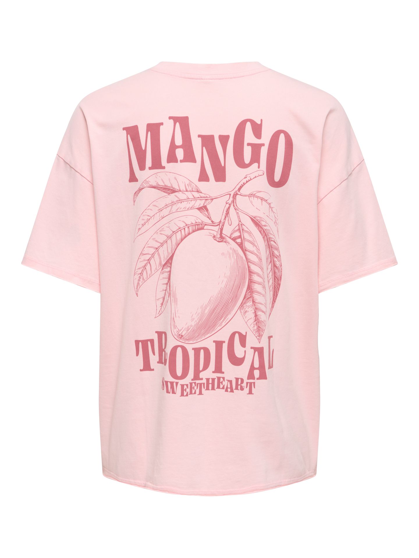 Only ONLKINNA S/S OVERSIZE TOP BOX CS JR Rosy Touch/Mango tropical jungle 2900166553045