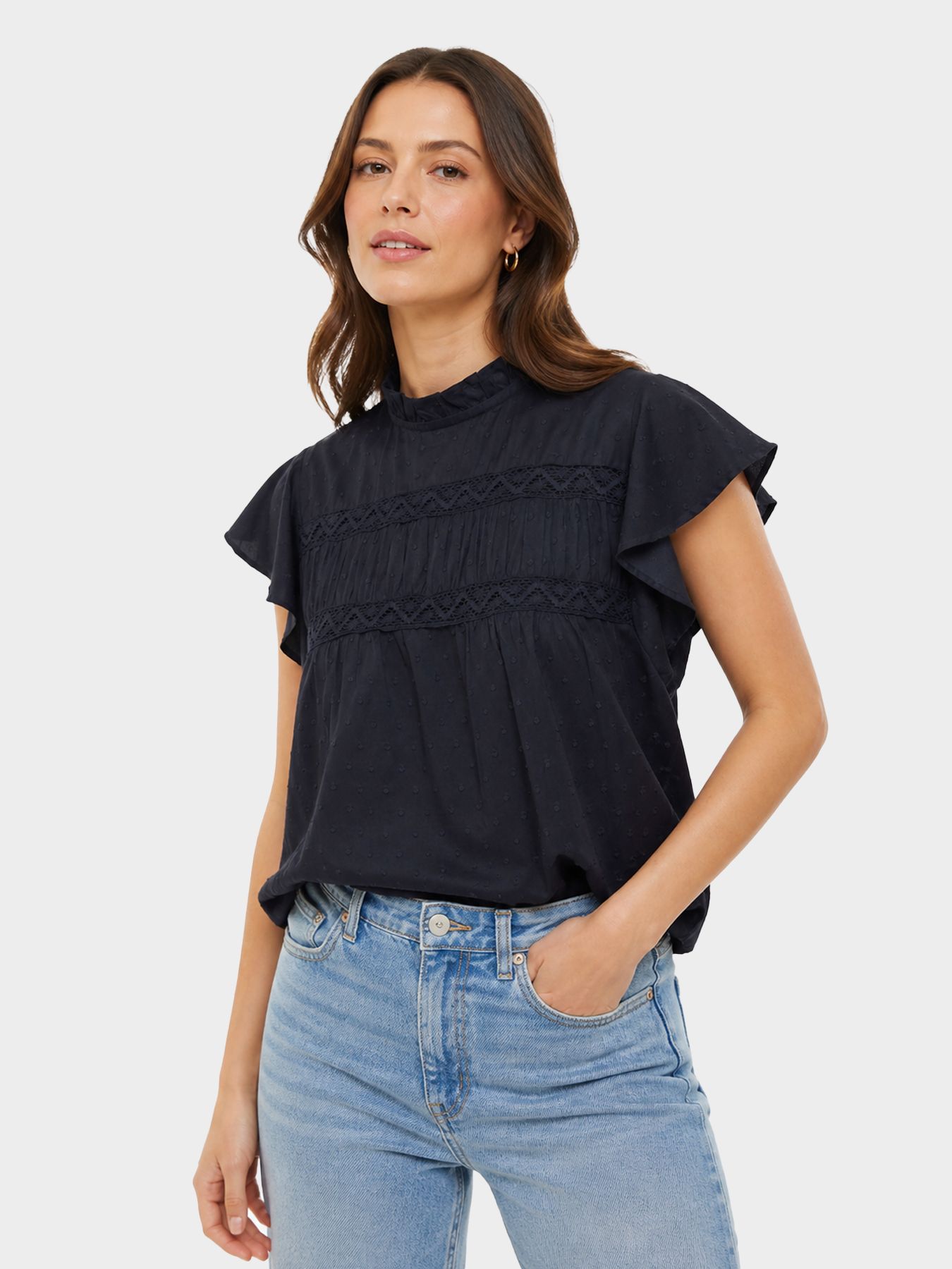 Only ONLKATTI S/S DOBBY TOP WVN NOOS Night Sky 00118448-EKA26011400000021