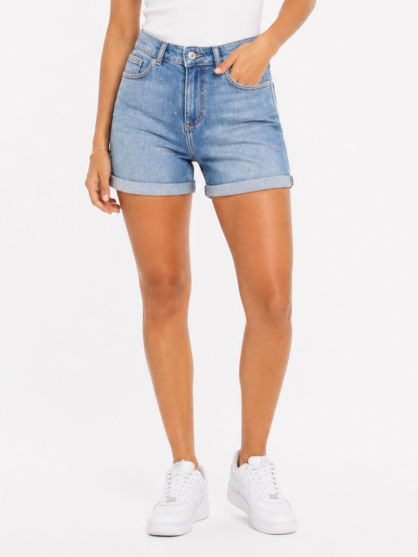 Only ONLJOSEPHINE STRETCH RHS SHORTS DNM Light Blue Denim 00118450-EKA26011400000011
