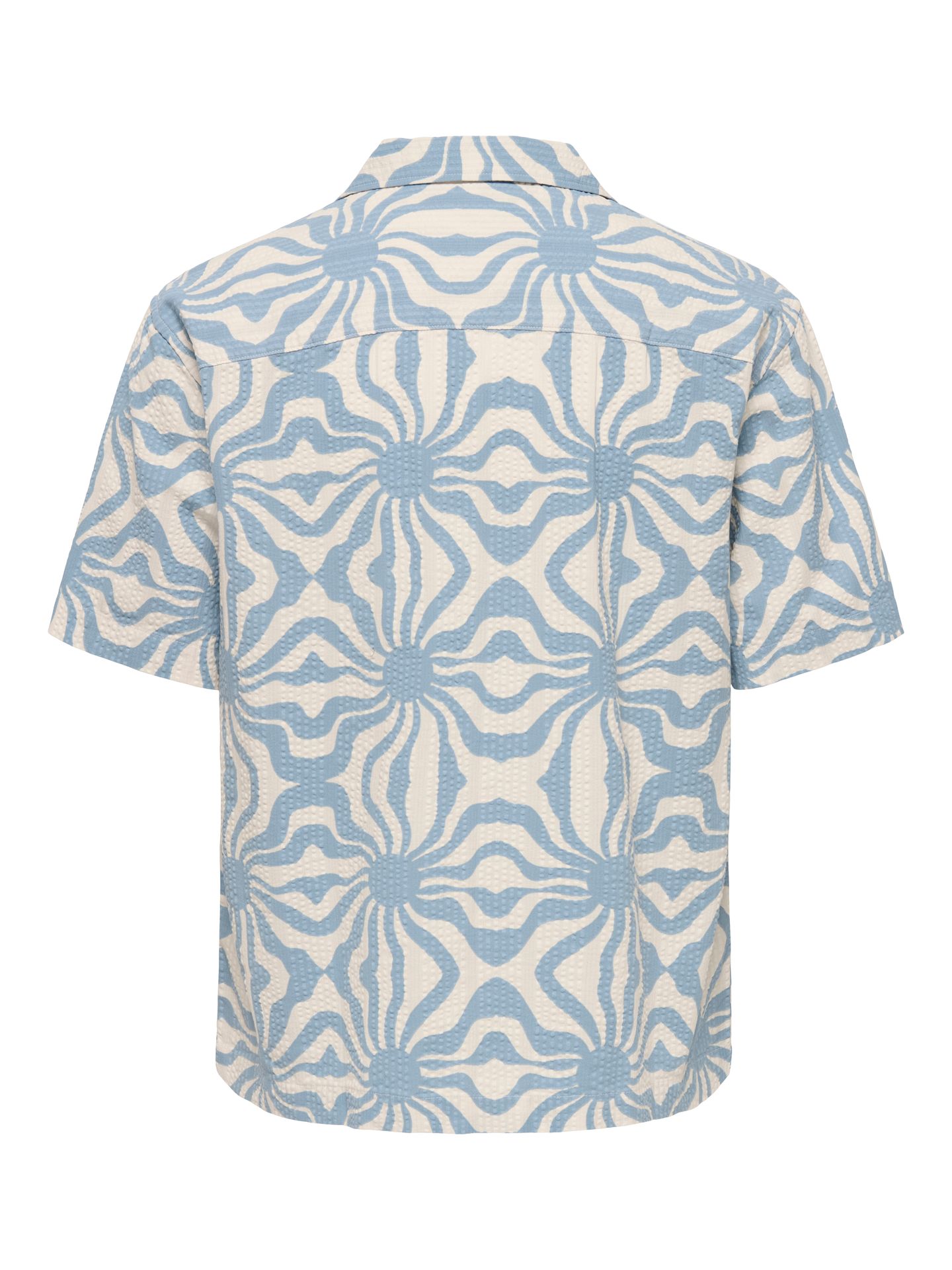 Only & Sons ONSCRUZ RLX SEERSUCKER RESORT SS SH Dusty Blue/Antique White 2900166569039