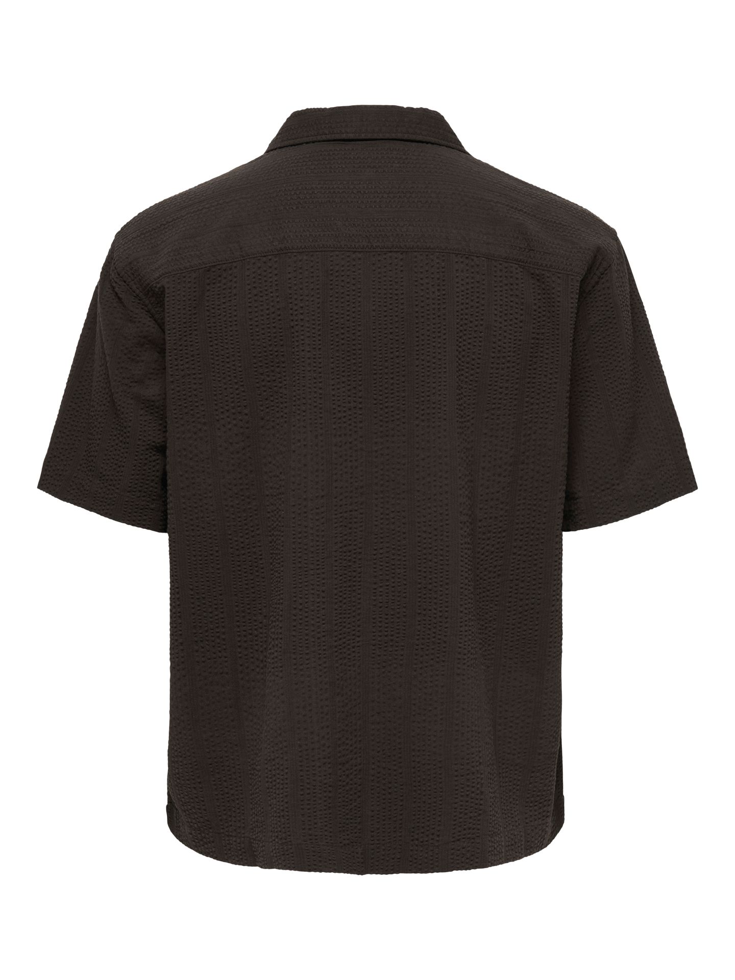Only & Sons ONSCRUZ RLX SEERSUCKER RESORT SS SH Black Coffee 2900166571032