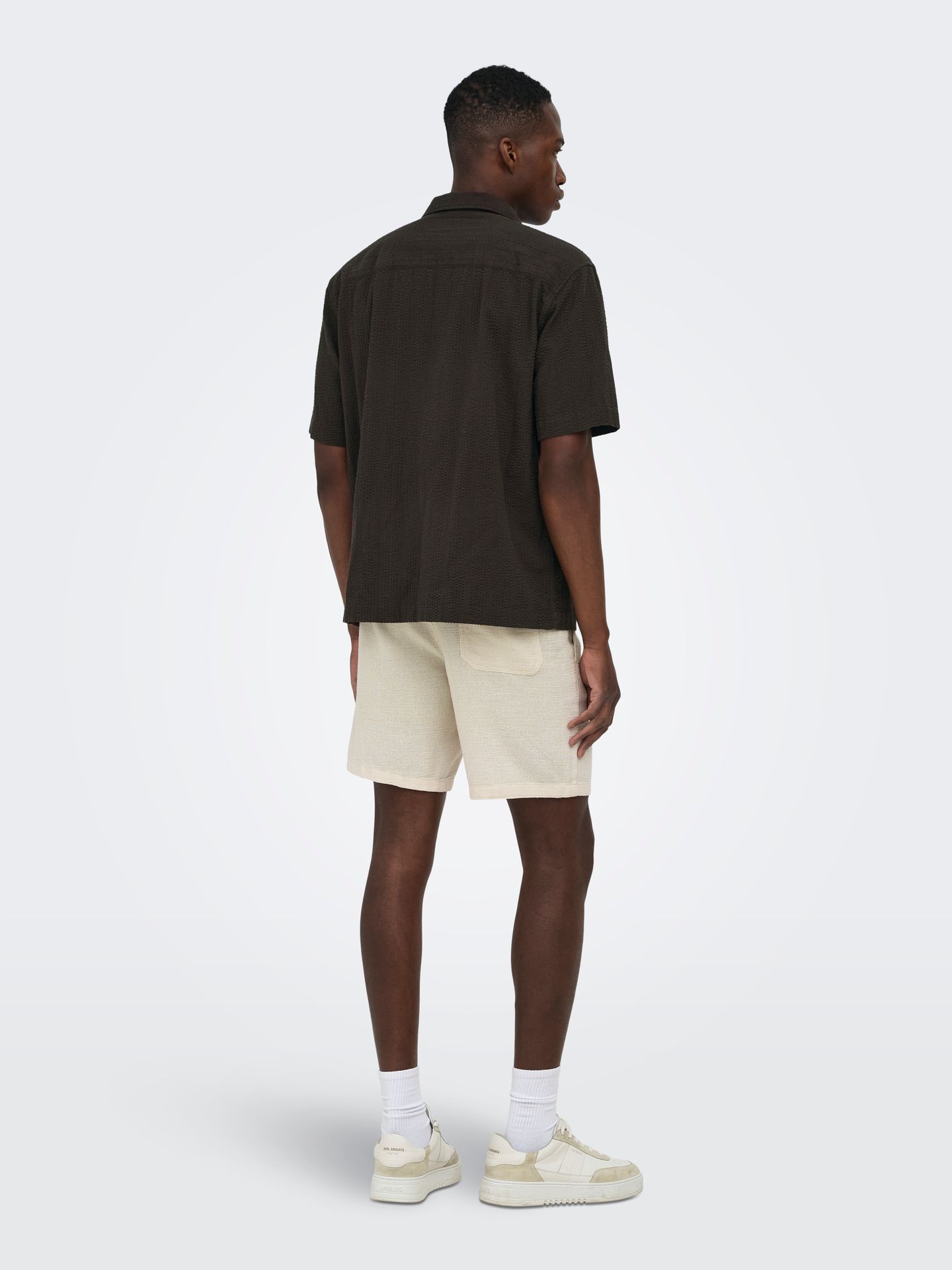 Only & Sons ONSCRUZ RLX SEERSUCKER RESORT SS SH Black Coffee 2900166571032