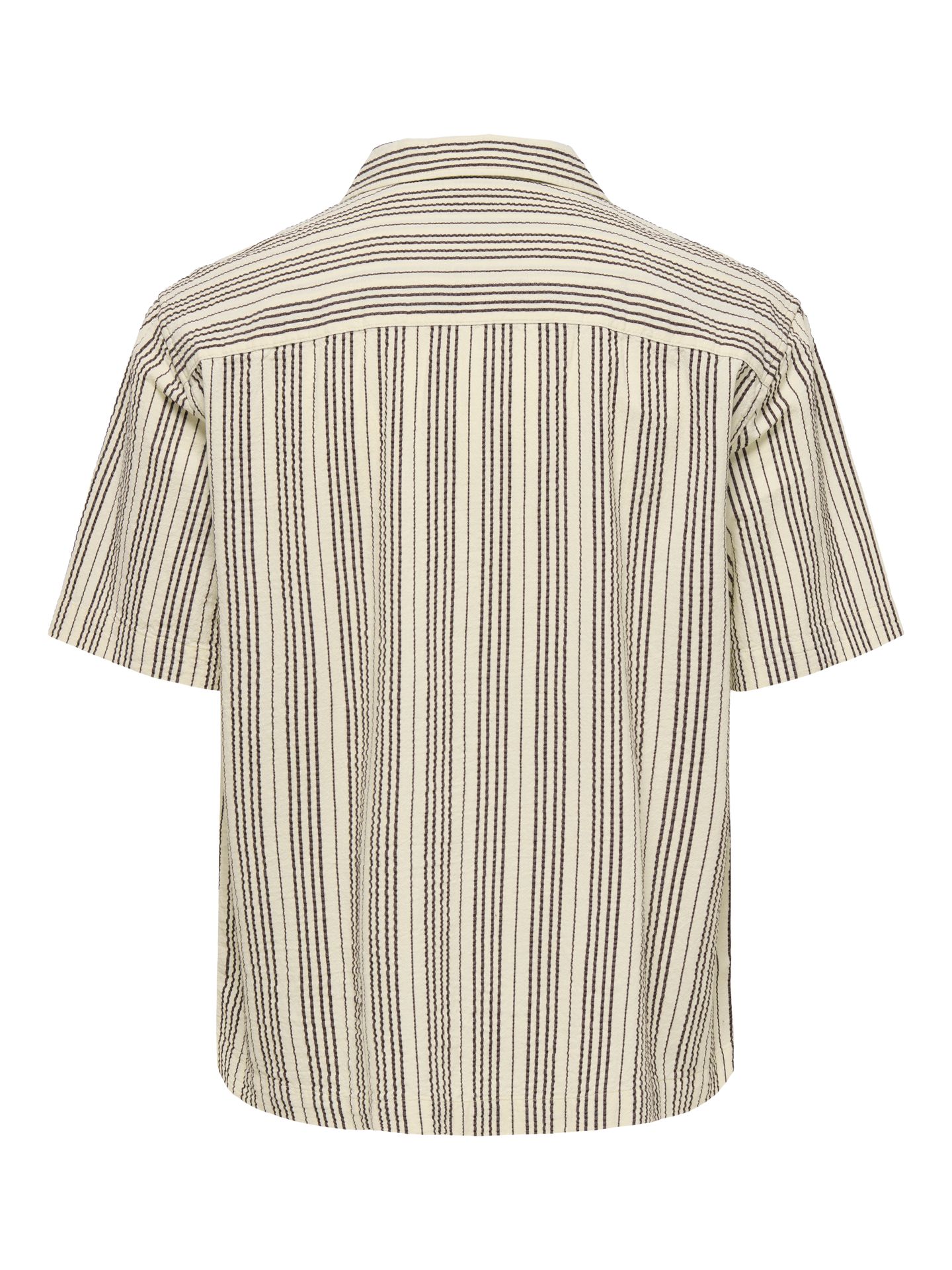 Only & Sons ONSCRUZ RLX SEERSUCKER RESORT SS SH Antique White/Black Coffee 00118454-EKA26011400003512