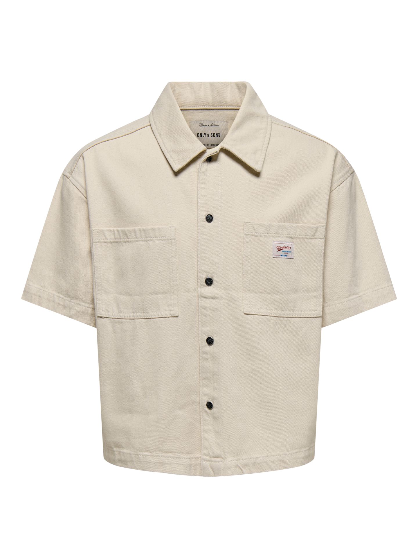 Only & Sons ONSZEALAND S/S 8346 PIM DNM SHIRT W Ecru 2900166579038