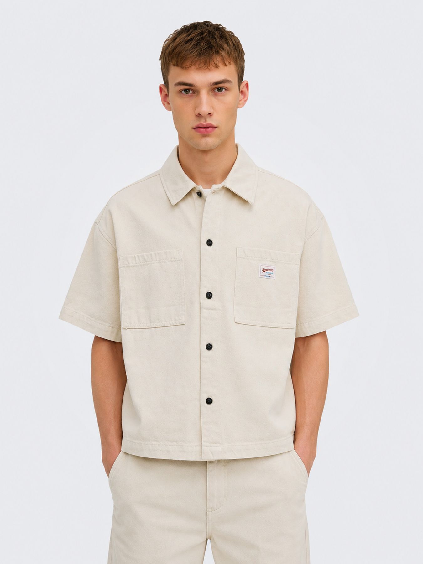Only & Sons ONSZEALAND S/S 8346 PIM DNM SHIRT W Ecru 00118458-EKA26011400003513