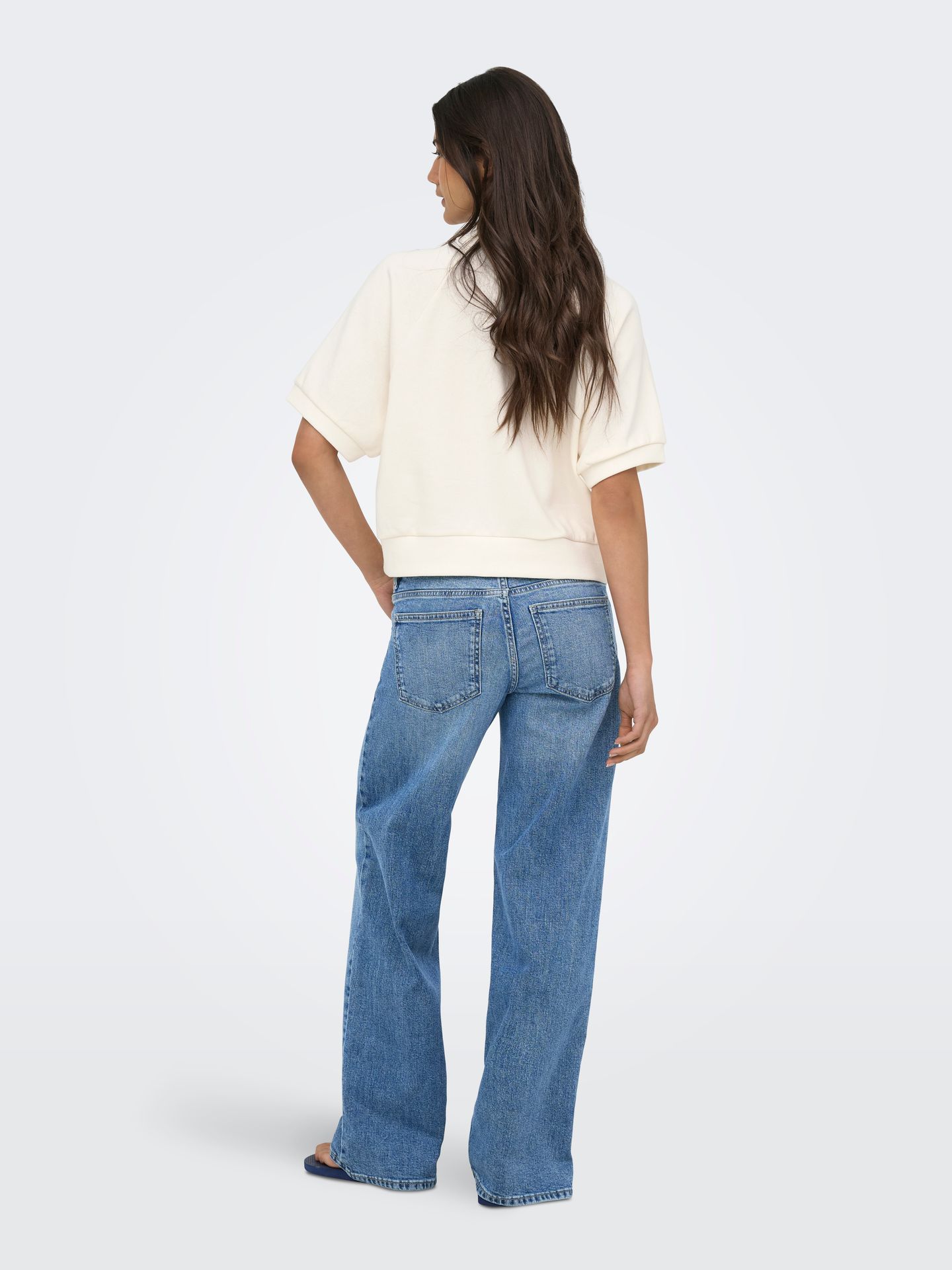 Only ONLDAZE S/S RAGLAN UB SWT Cloud Dancer/WIDE BLUE BONNET STRIP 2900166581055